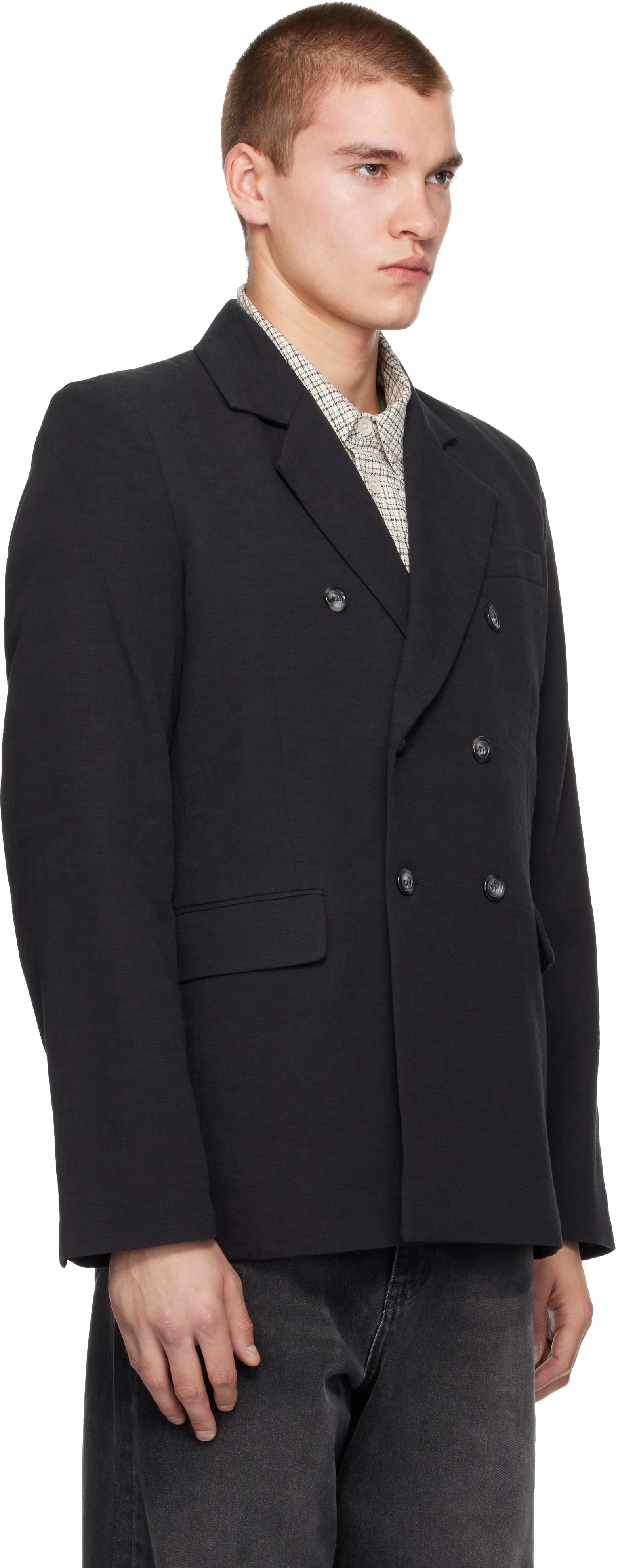 Palmes - Black Double-Breasted Blazer