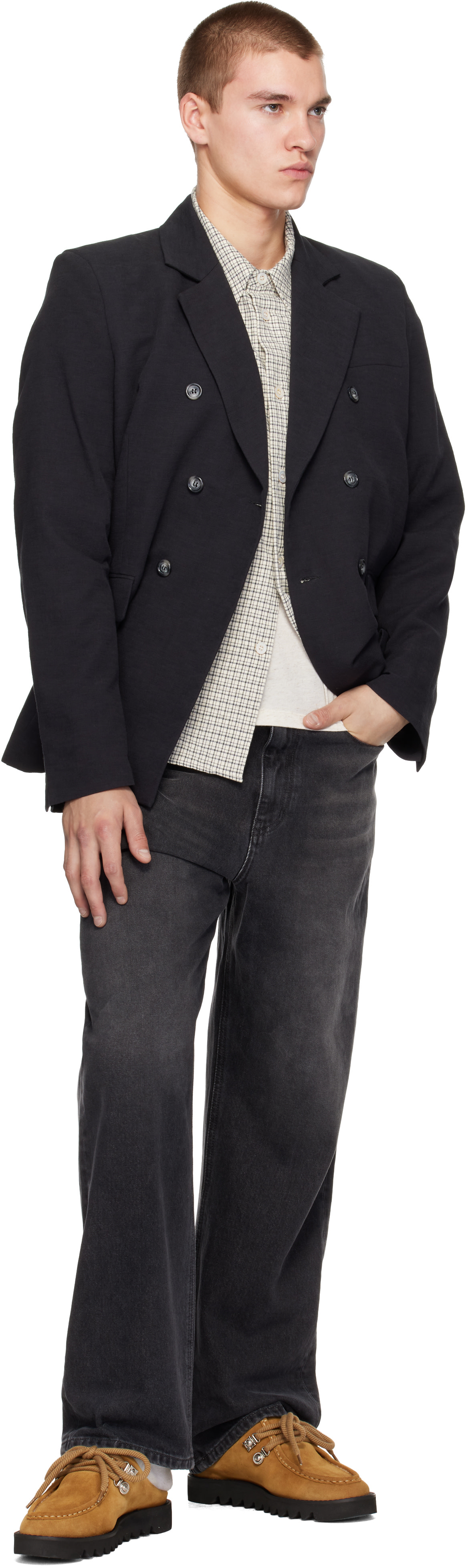 Palmes - Black Double-Breasted Blazer