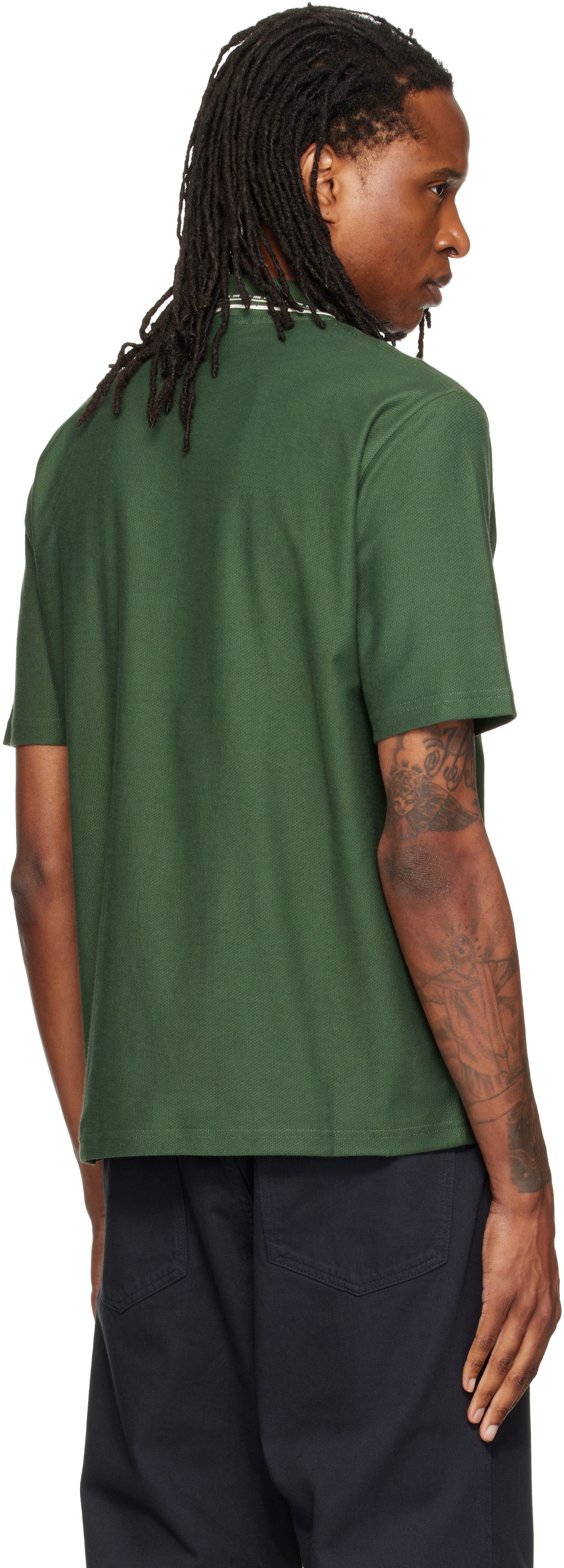 Palmes - Green Panel S/S Zip Polo