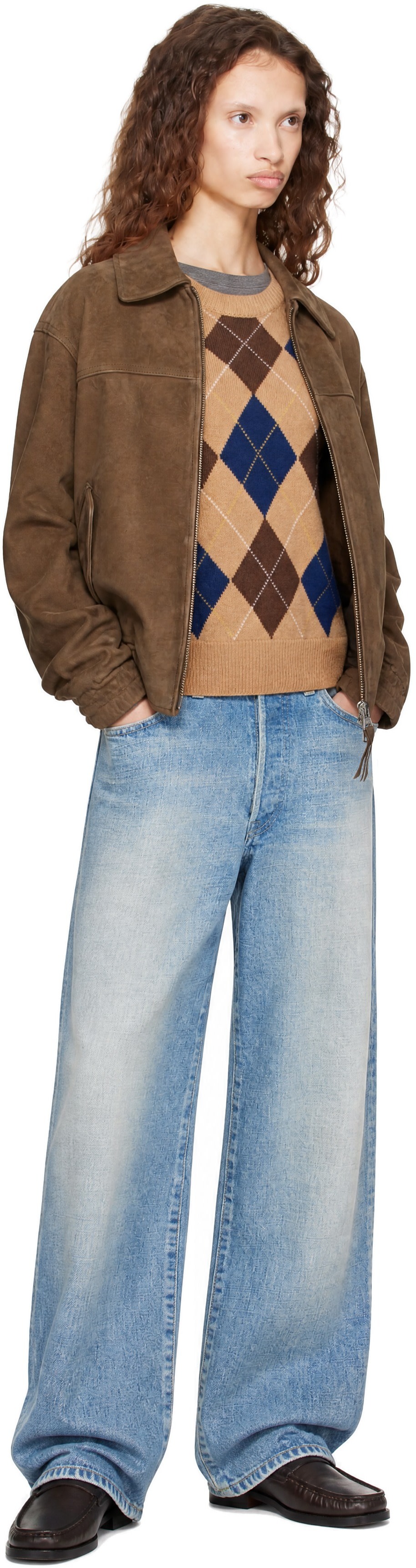 Dunst - Blouson Refined brun en suède