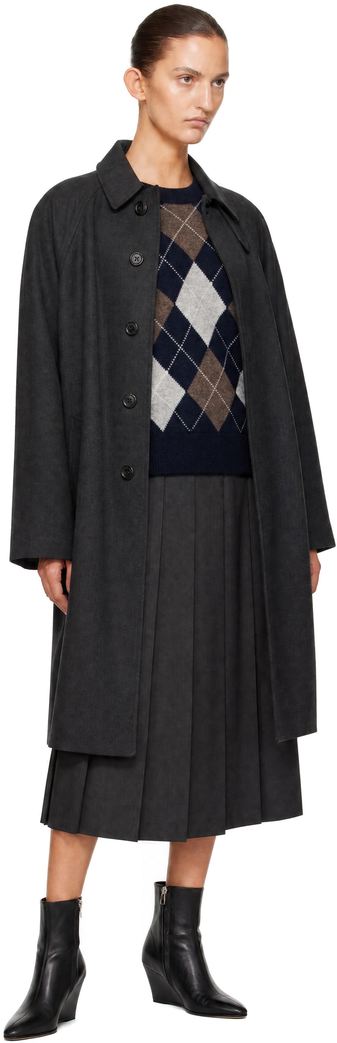 Dunst - Gray H-Line Wool Mac Coat