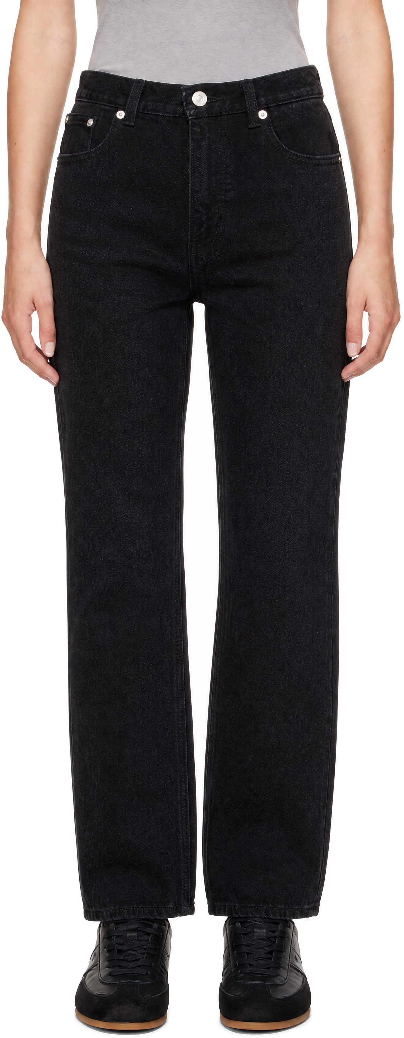 Dunst - Black Slick Cigarette Jeans