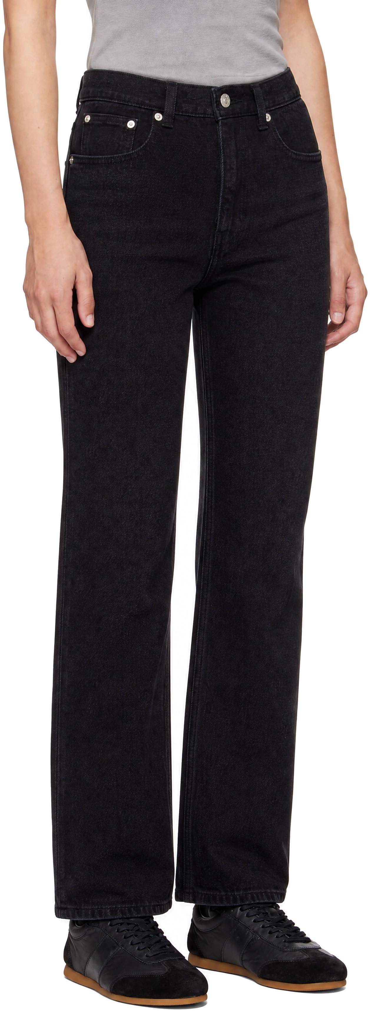 Dunst - Black Slick Cigarette Jeans