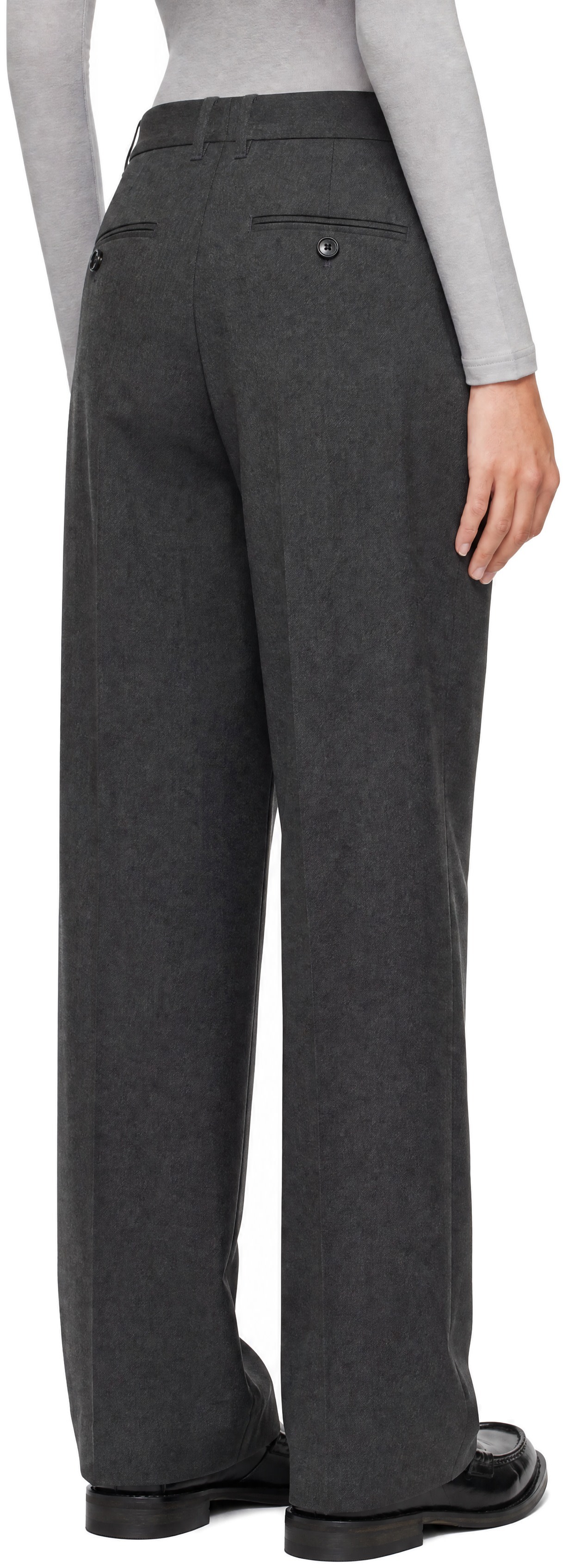 Dunst - Pantalon ample gris à plis