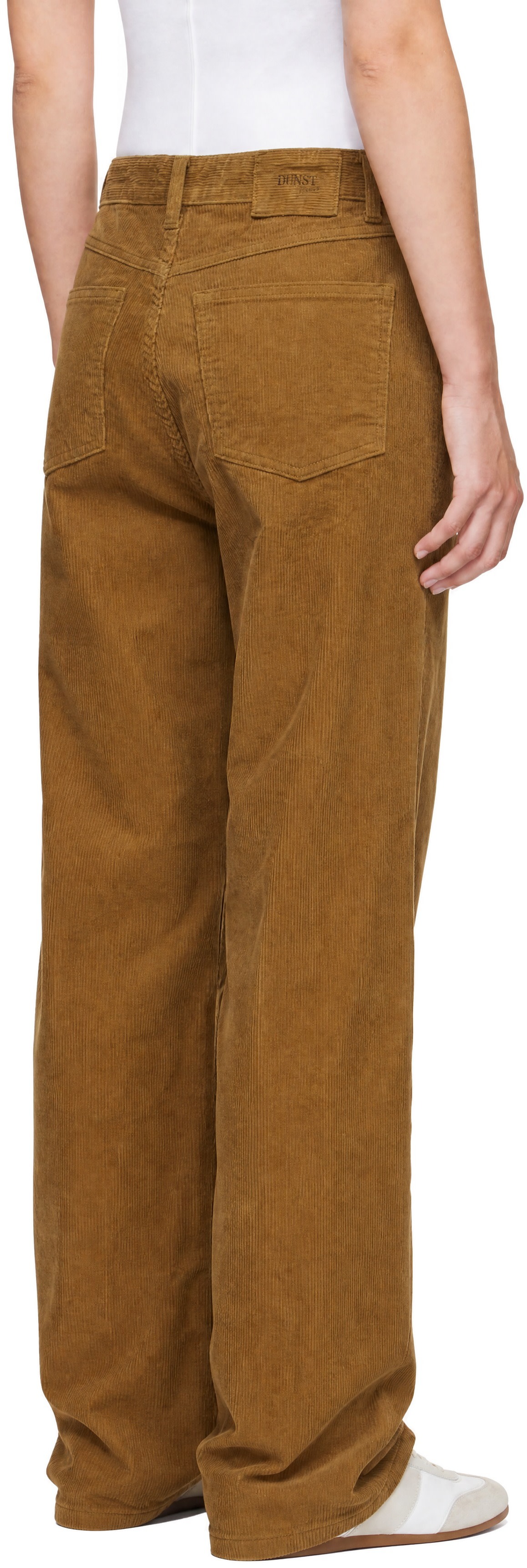 Dunst: Khaki 90s Wide Corduroy Jeans | SSENSE
