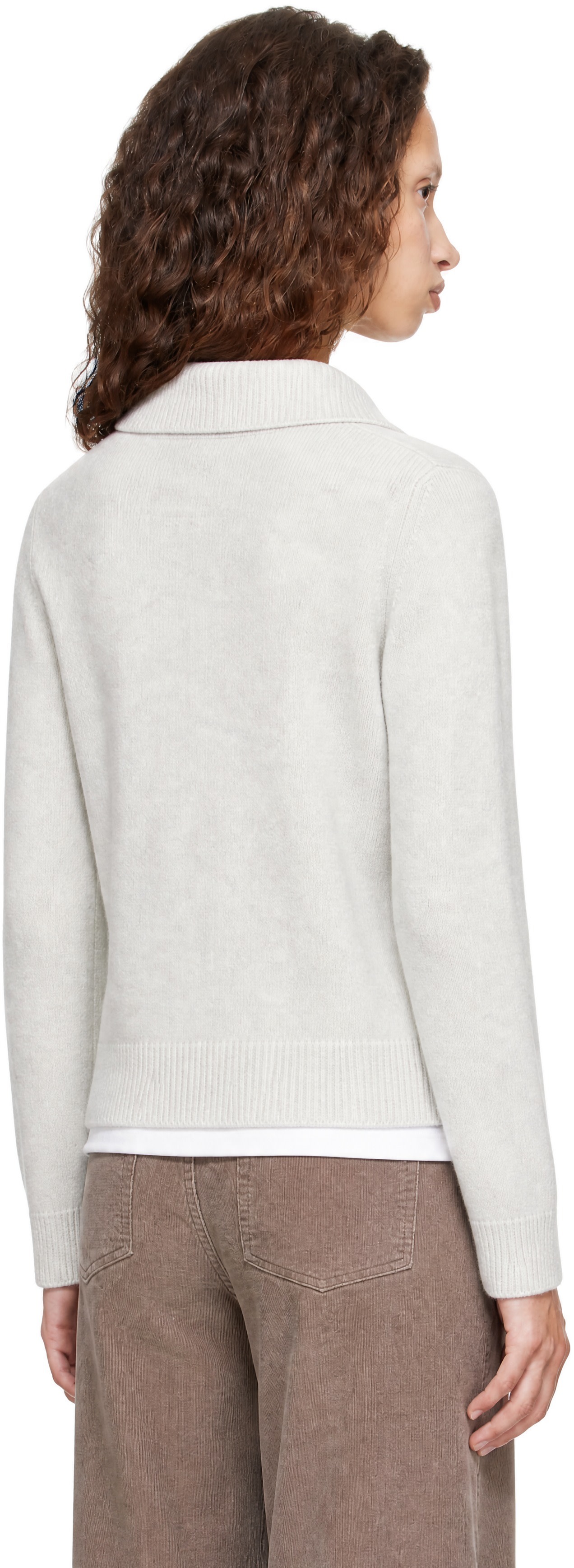 Dunst - Gray Collared Knit Cardigan