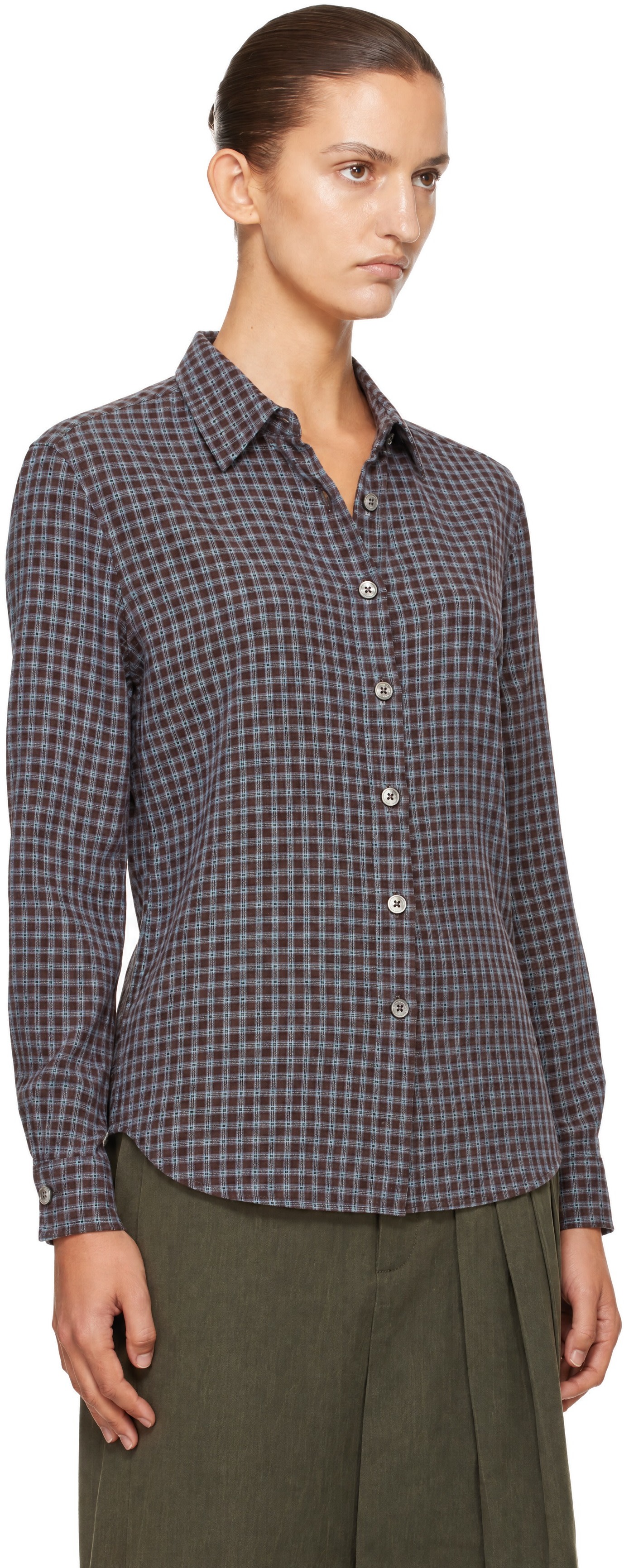 Dunst - Brown Essential Slim Checked Shirt