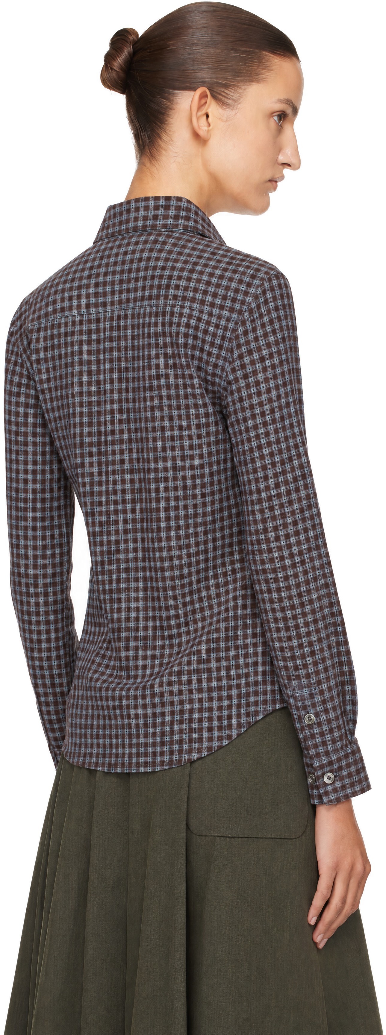 Dunst - Brown Essential Slim Checked Shirt