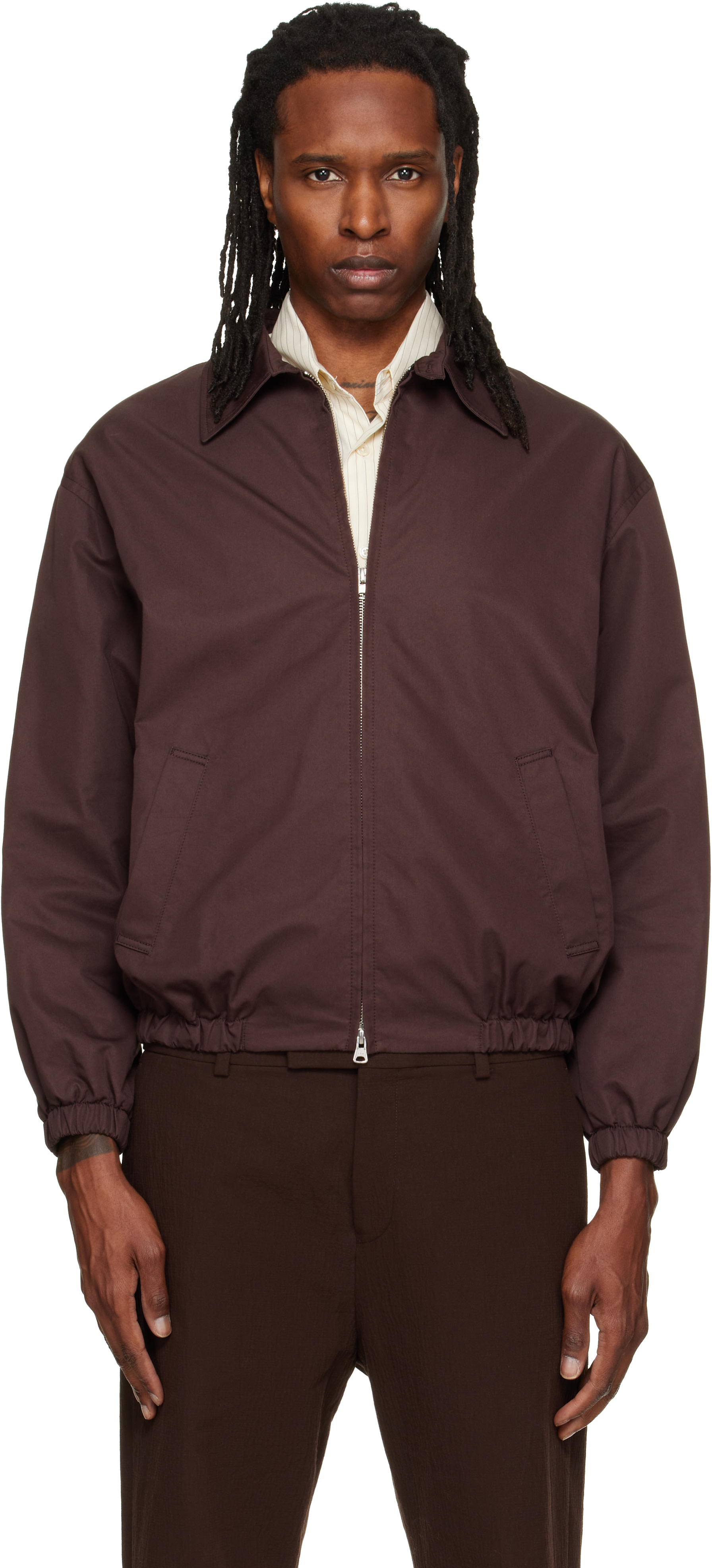 Dunst - Brown Collared Blouson Jacket