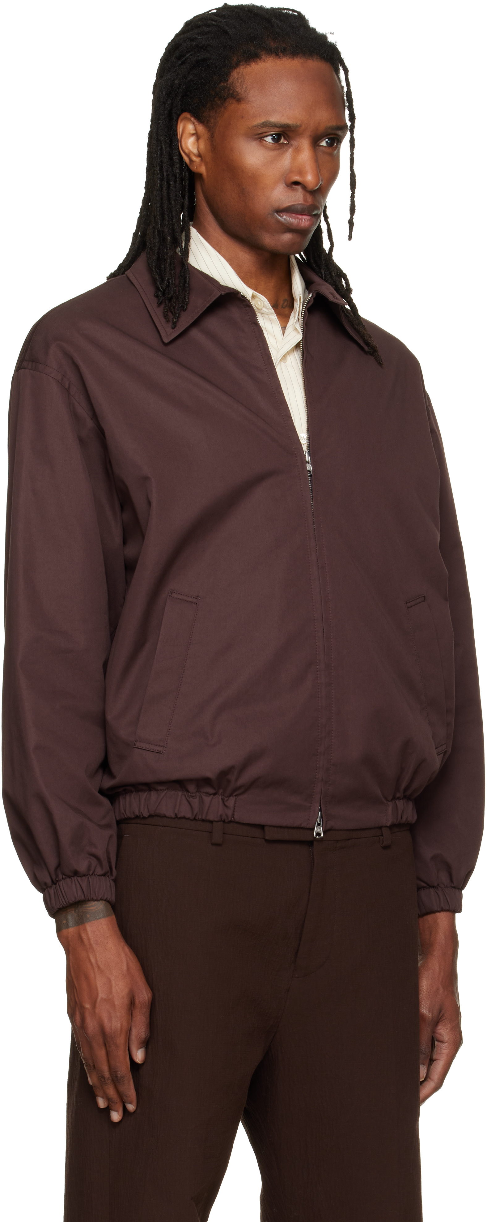 Dunst - Brown Collared Blouson Jacket