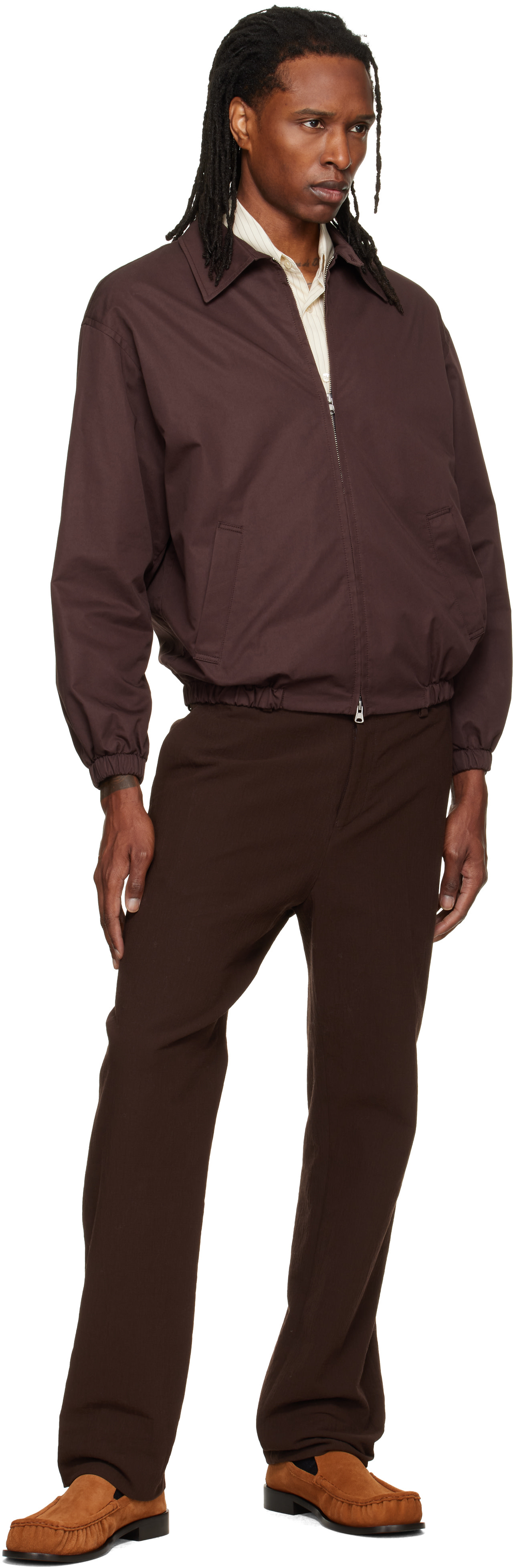 Dunst - Brown Collared Blouson Jacket