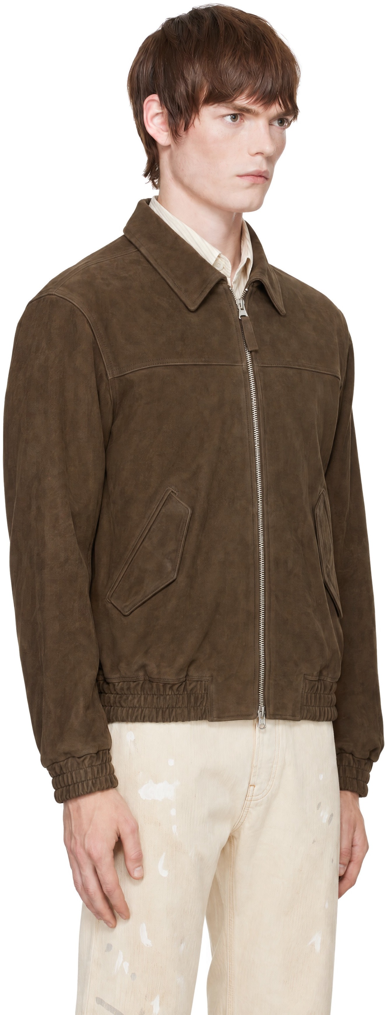 Dunst - Blouson Refined brun en suède