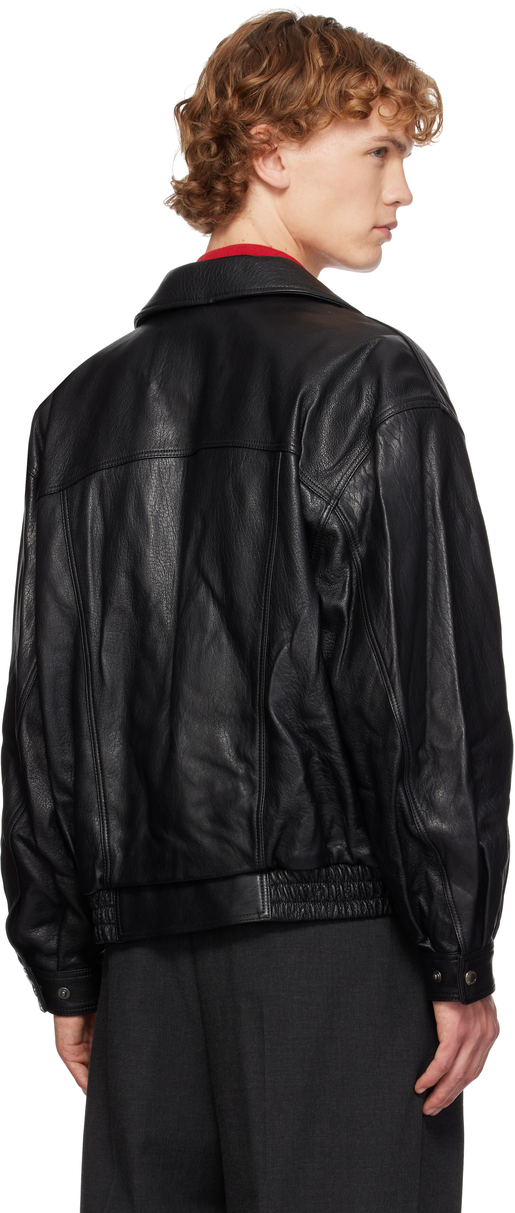 Dunst: Black Oversized Vintage Leather Jacket | SSENSE