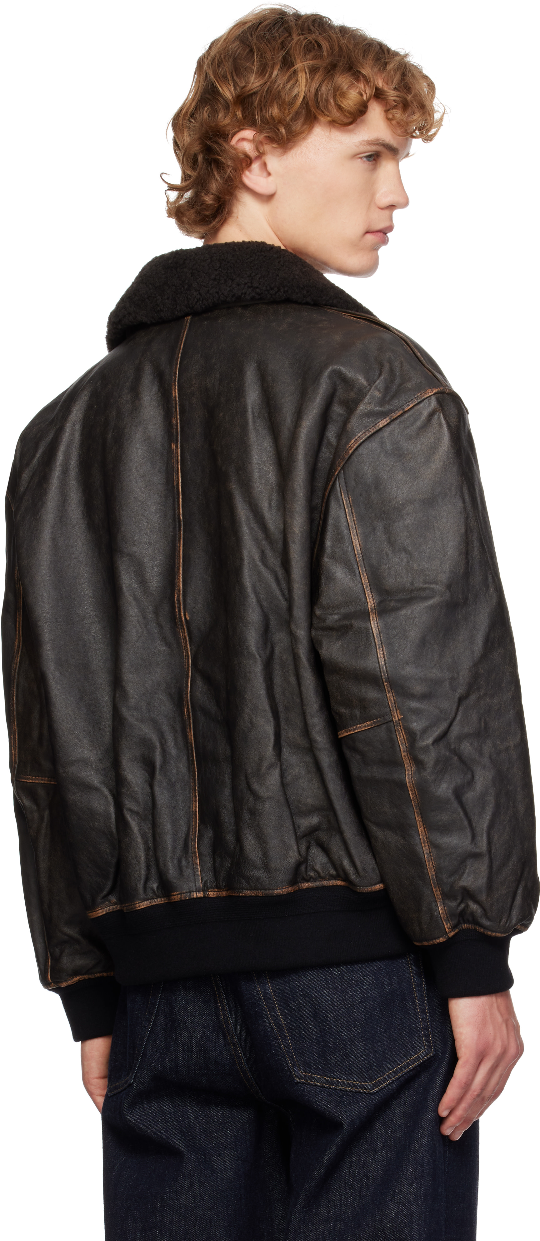 Dunst - Black Detachable A-2 Leather Jacket