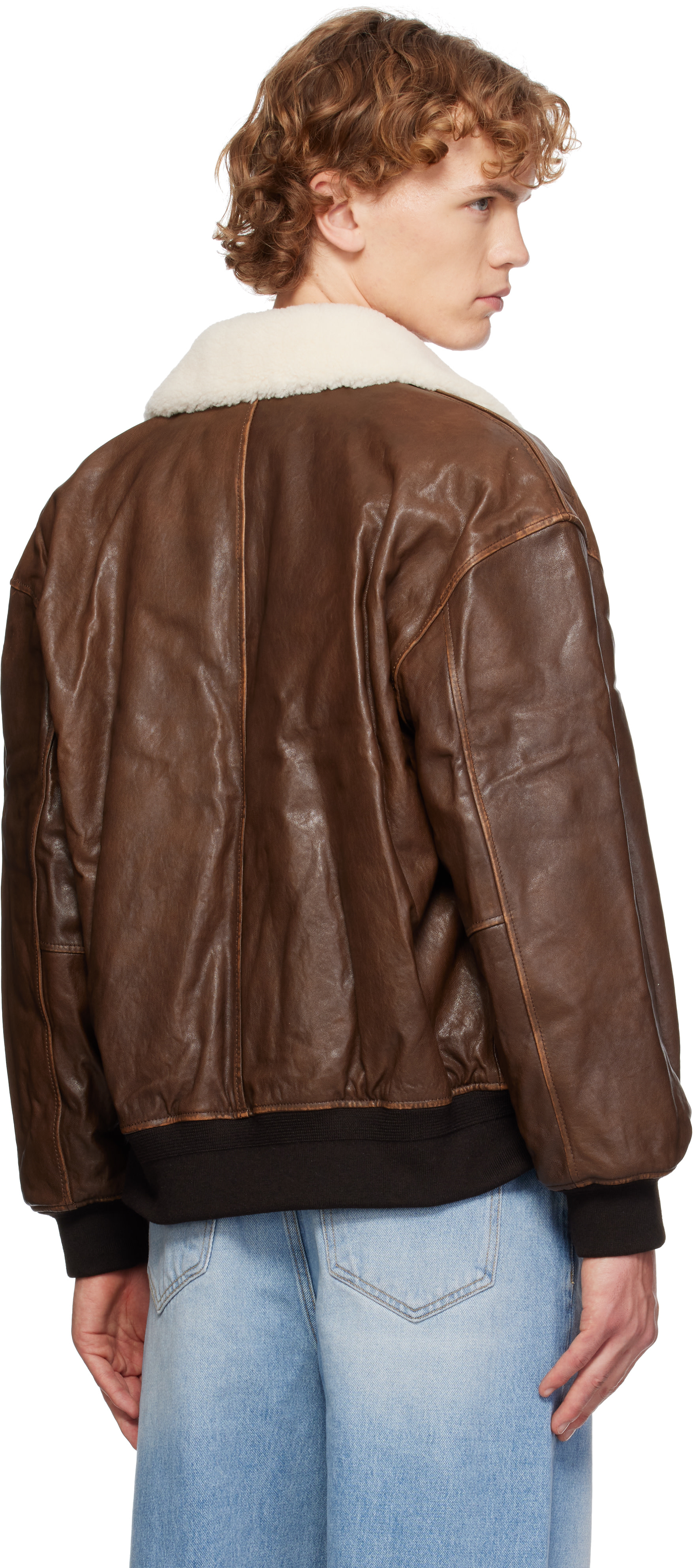Dunst - Brown Detachable A-2 Leather Jacket