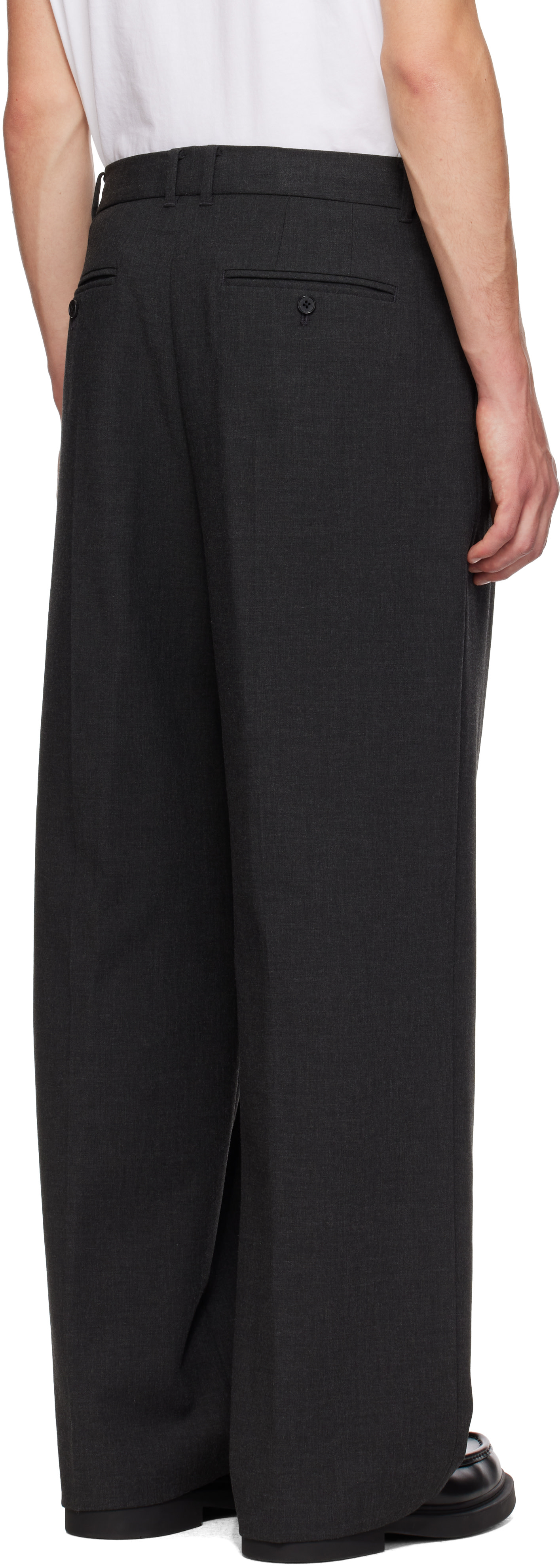 Dunst - Pantalon ample gris à plis