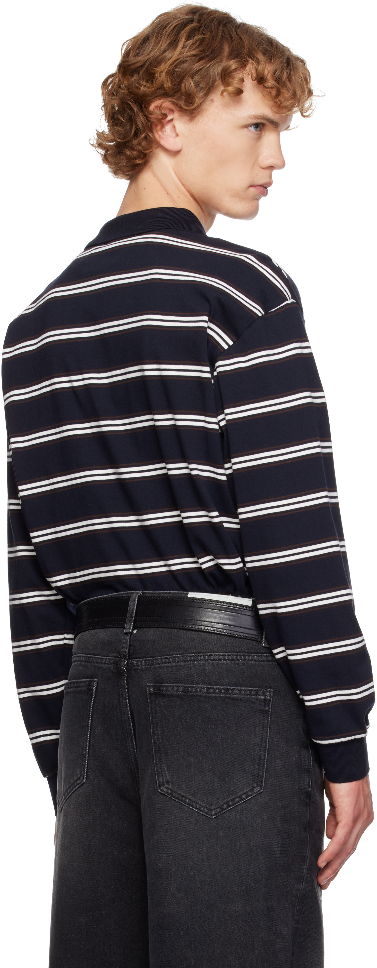 Dunst - Navy Stripe Collared Polo