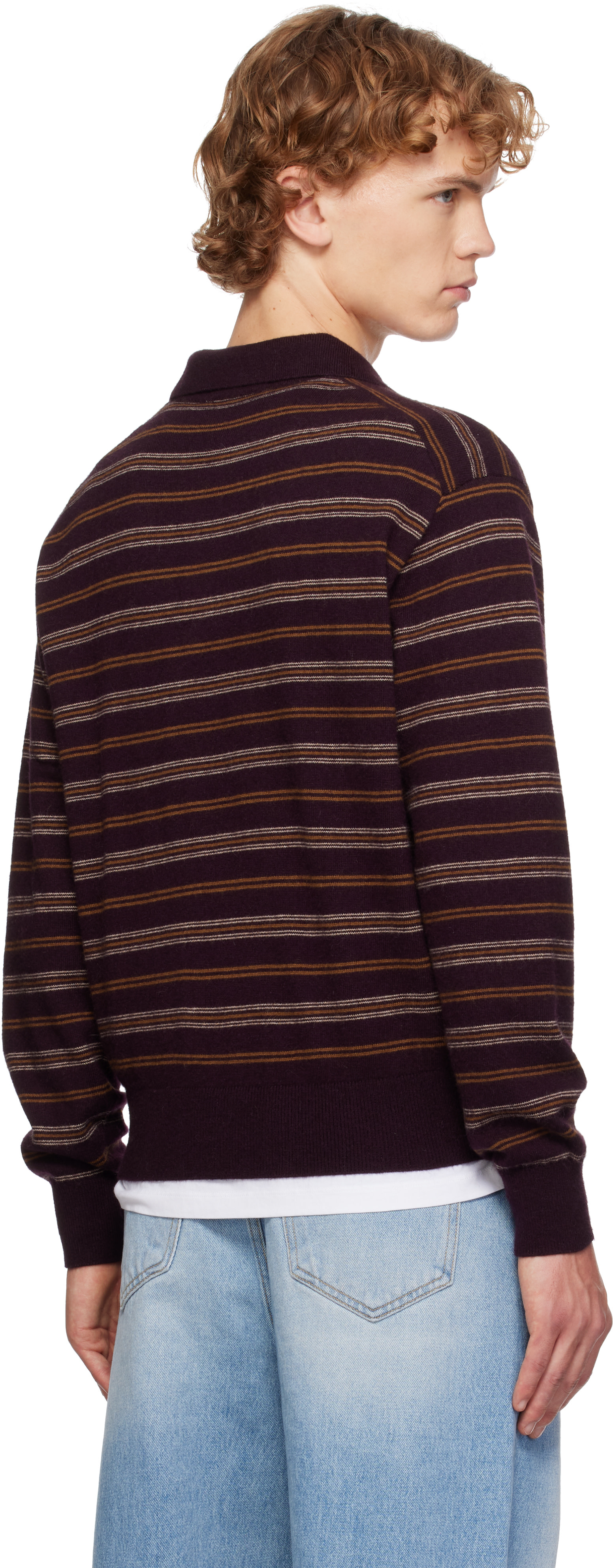 Dunst - Brown Collared Striped Polo