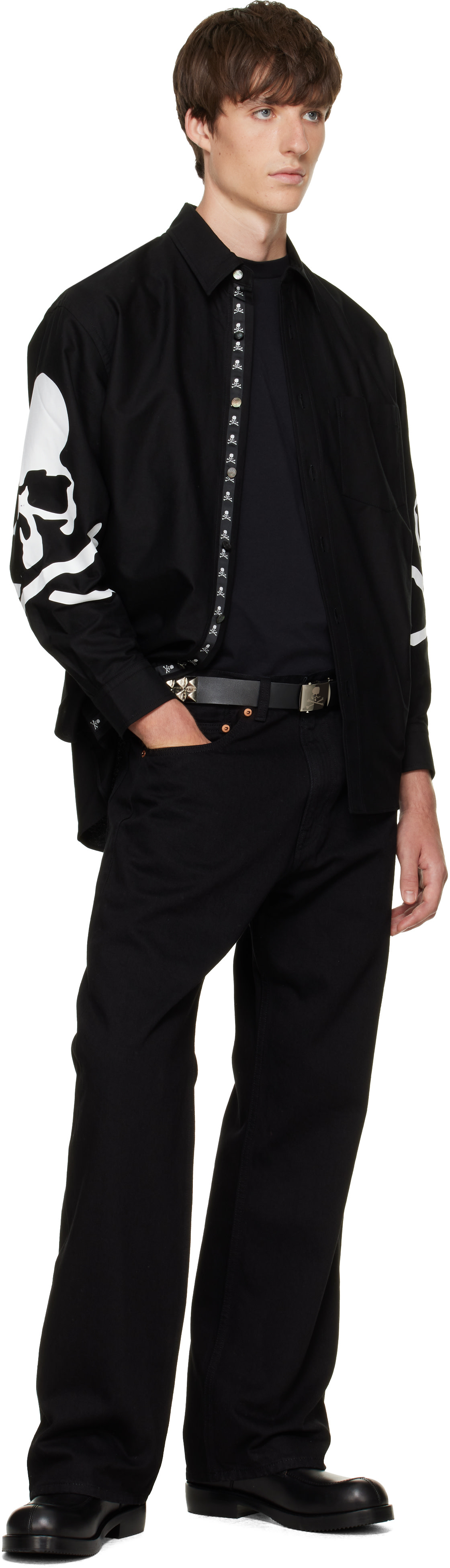 MASTERMIND WORLD - Black Double-Stud Belt