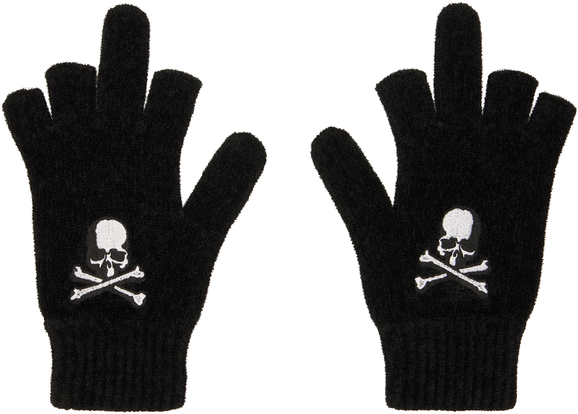 MASTERMIND WORLD - Black Open Fingered Gloves