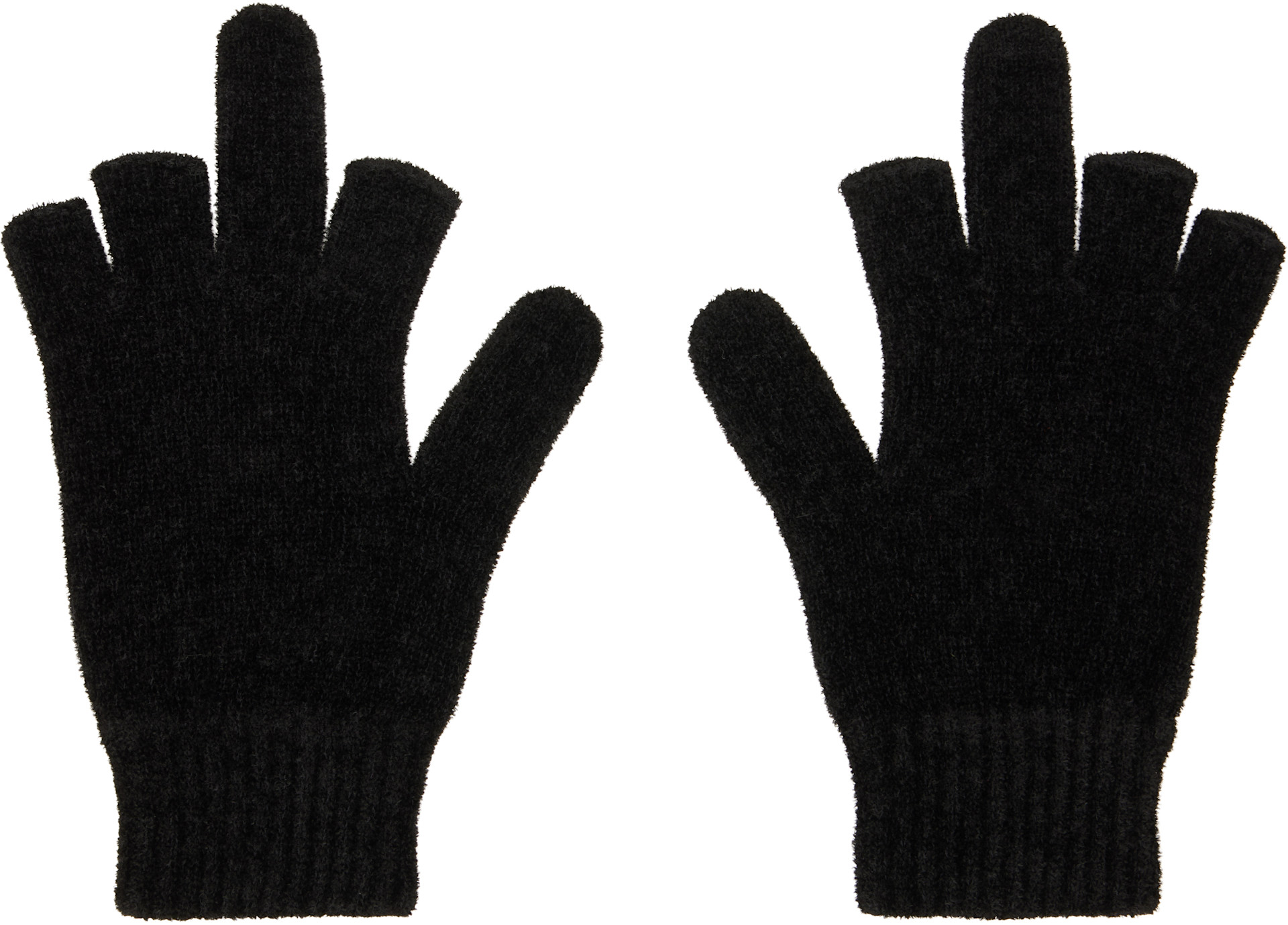 MASTERMIND WORLD - Black Open Fingered Gloves