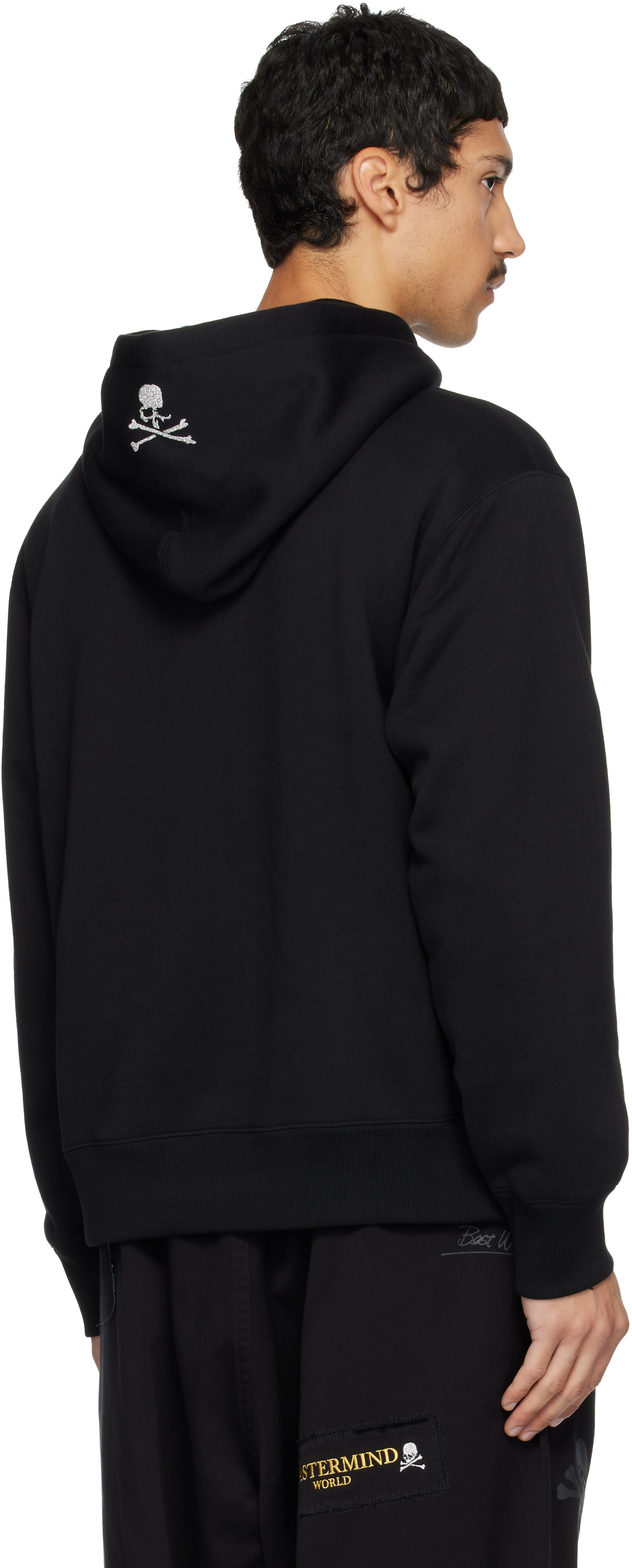 MASTERMIND WORLD - Black MW Loopwheel Half-Zip Hoodie