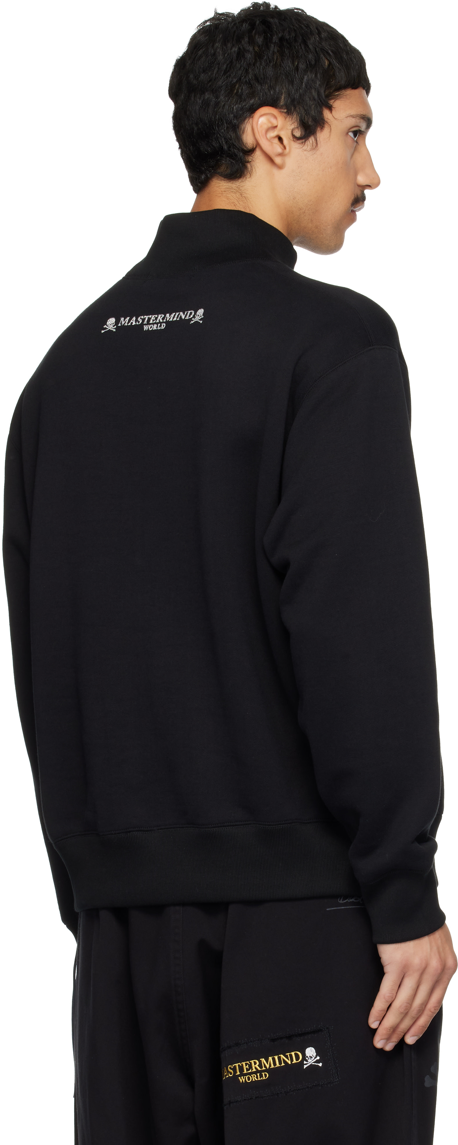 MASTERMIND WORLD - Black Loopwheel Mockneck Sweatshirt