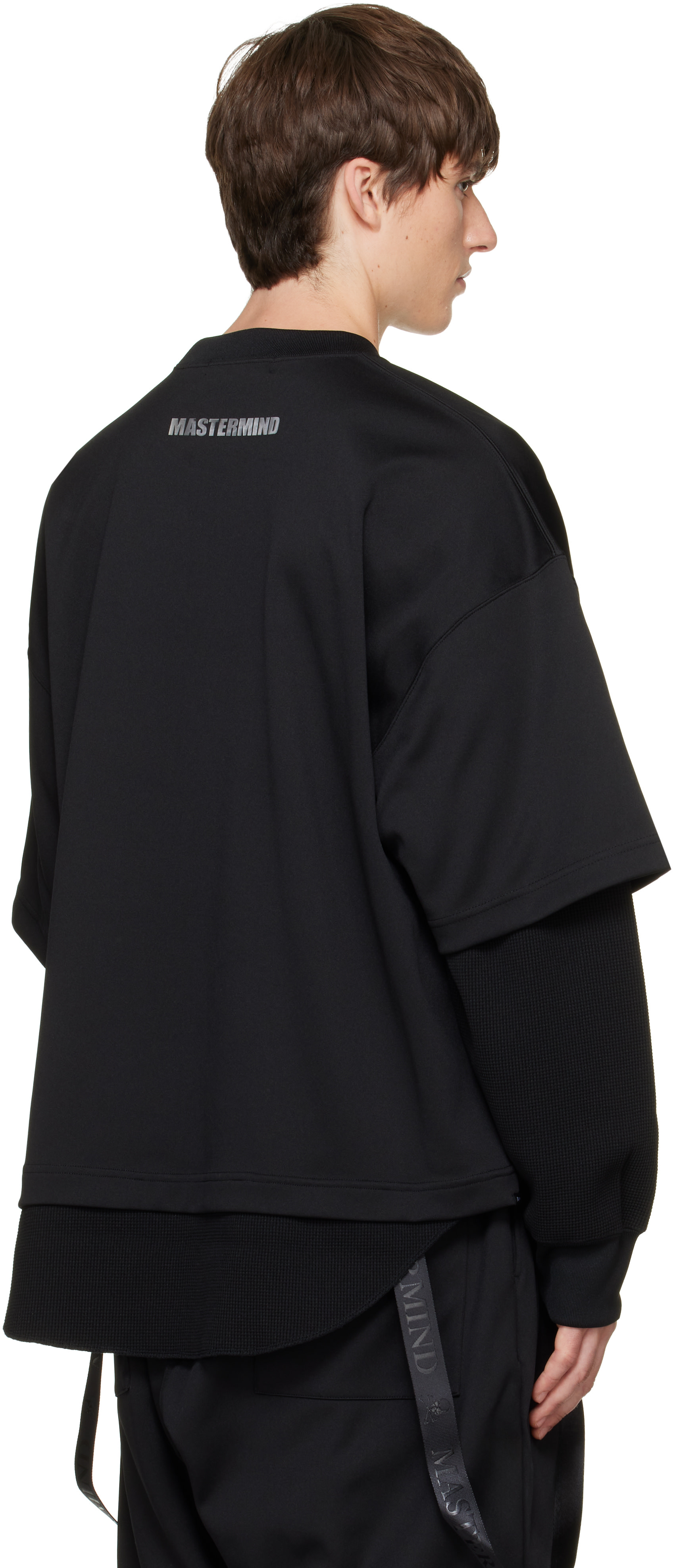 MASTERMIND WORLD - Black Layered Pullover Sweatshirt
