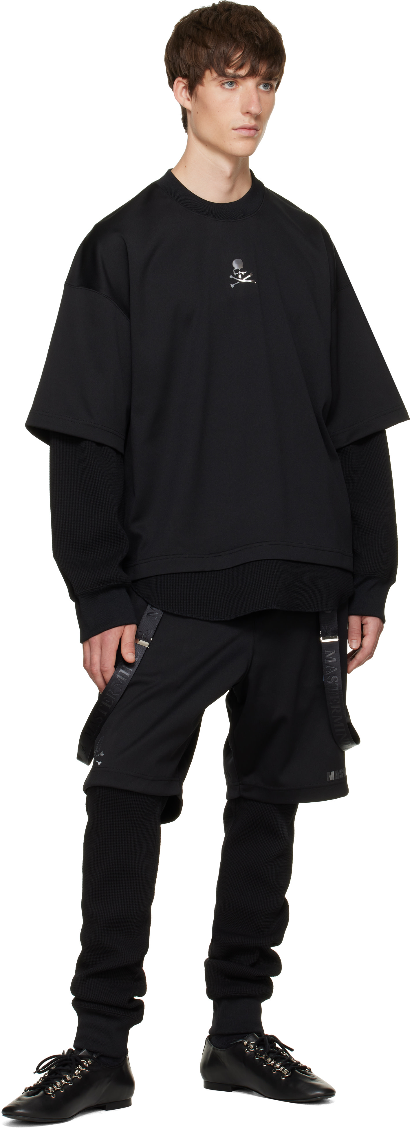 MASTERMIND WORLD - Black Layered Pullover Sweatshirt