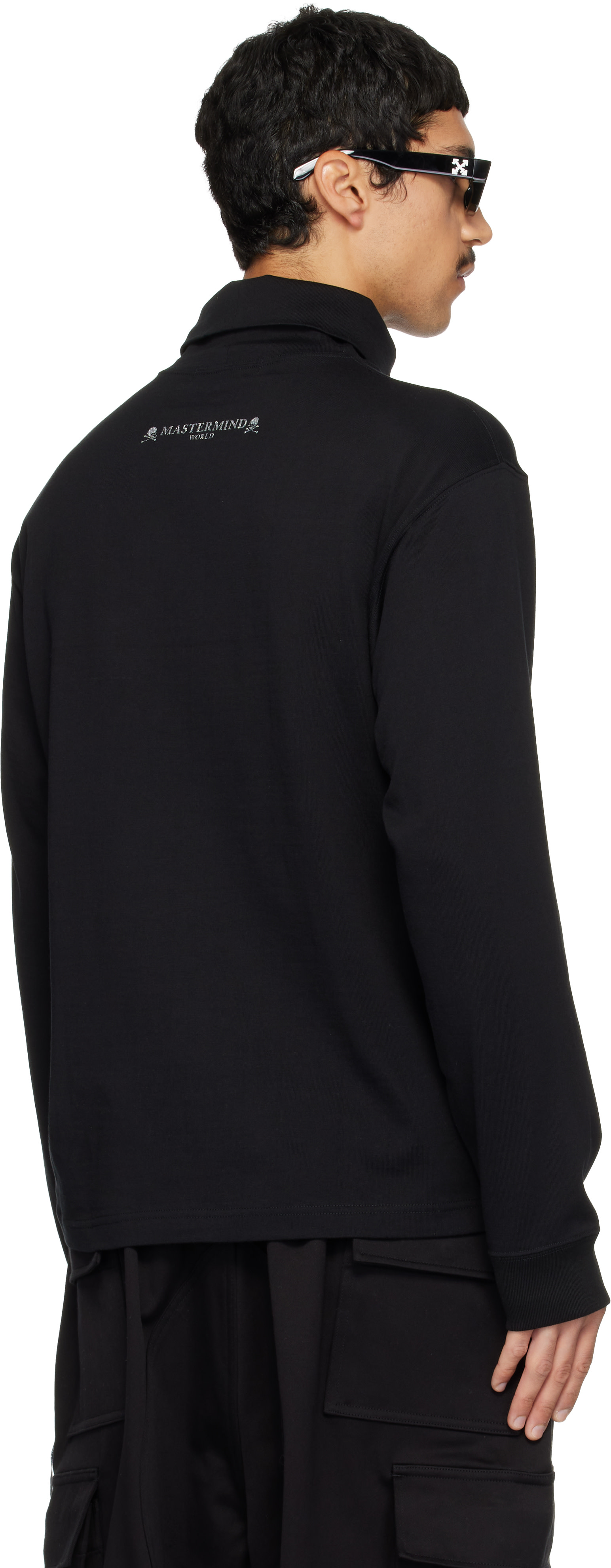 MASTERMIND WORLD - Black Loopwheel Turtleneck