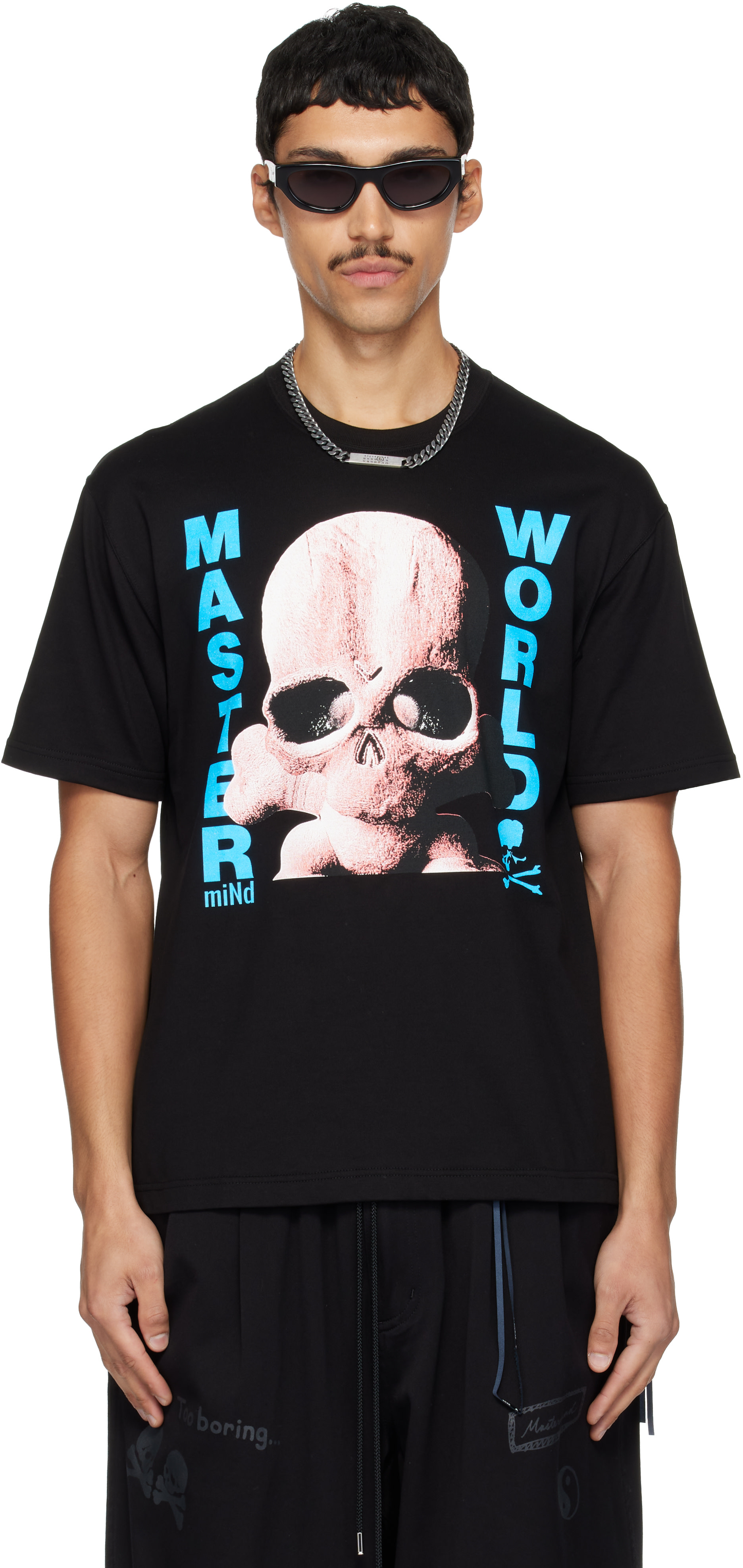 MASTERMIND WORLD: Black MW Skull Kid S/S T-shirt | SSENSE Germany