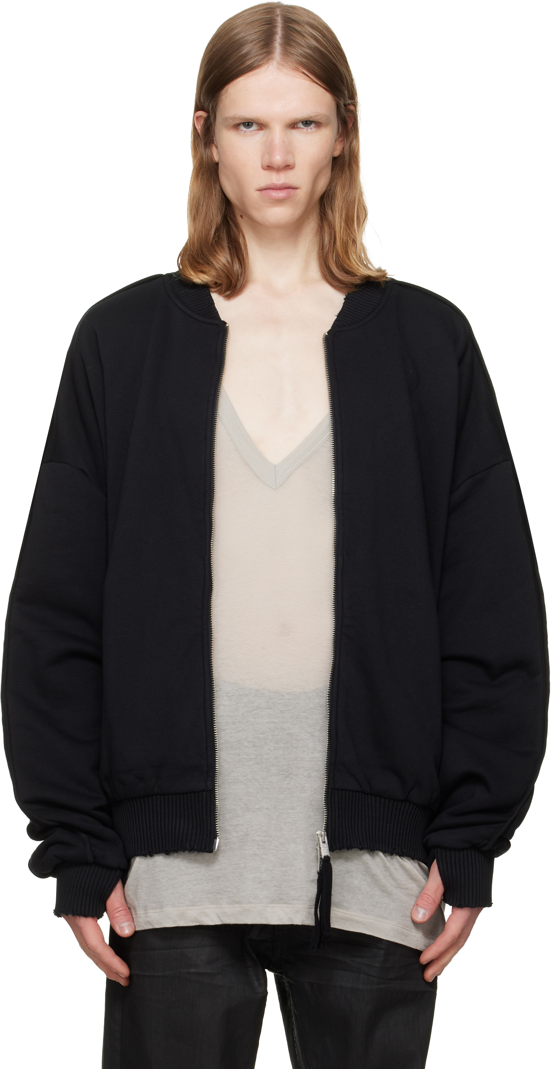 thom/krom - Blouson aviateur MSJ 705 noir