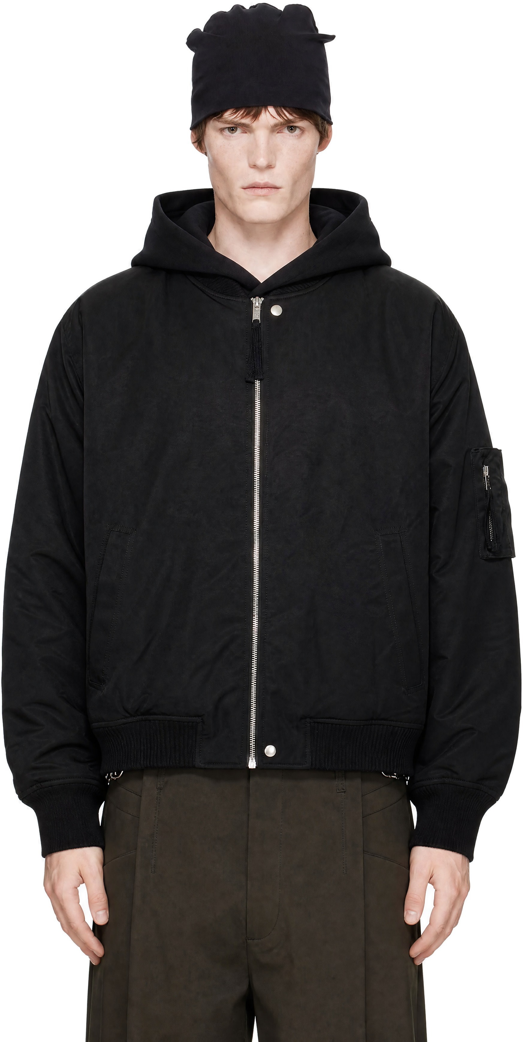 thom/krom - Black 'M J 93' Bomber Jacket