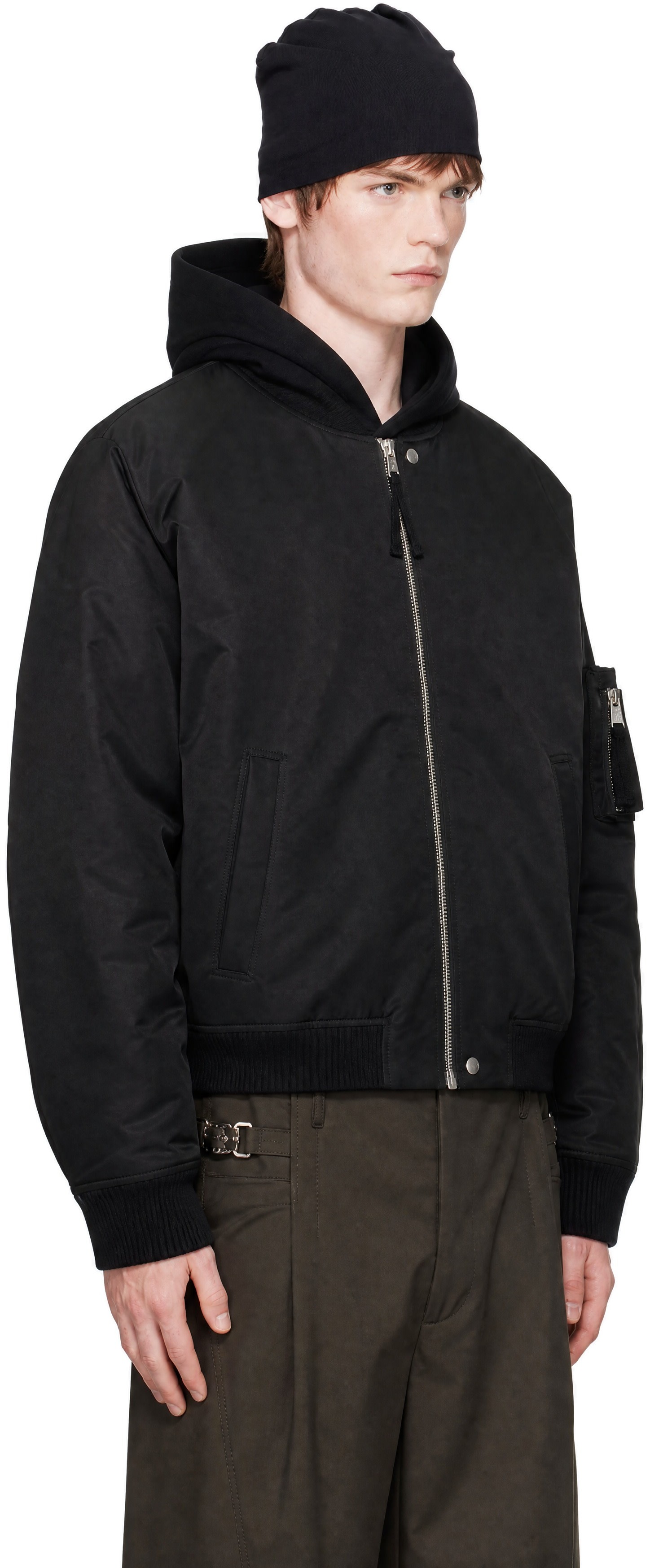 thom/krom - Black 'M J 93' Bomber Jacket