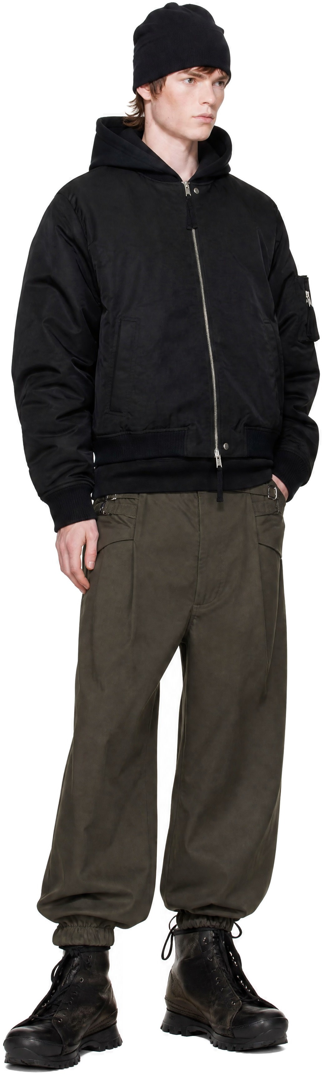 thom/krom - Black 'M J 93' Bomber Jacket