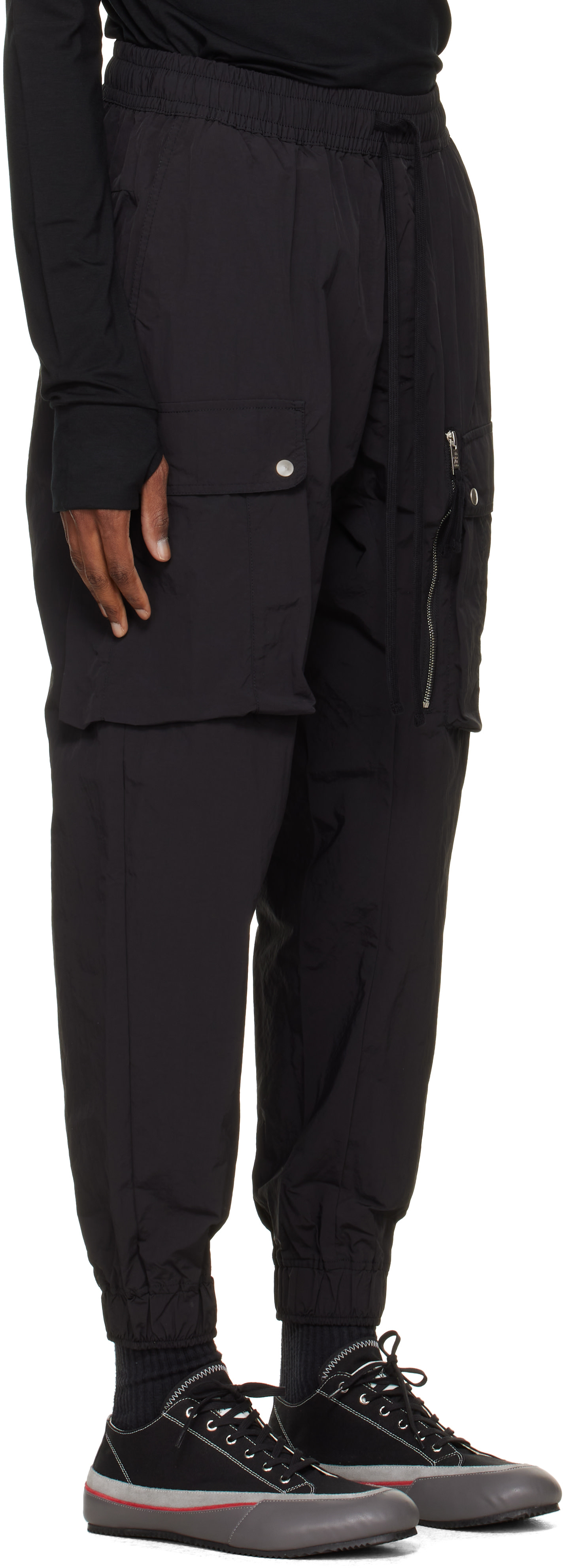 thom/krom - Pantalon cargo P 64 noir