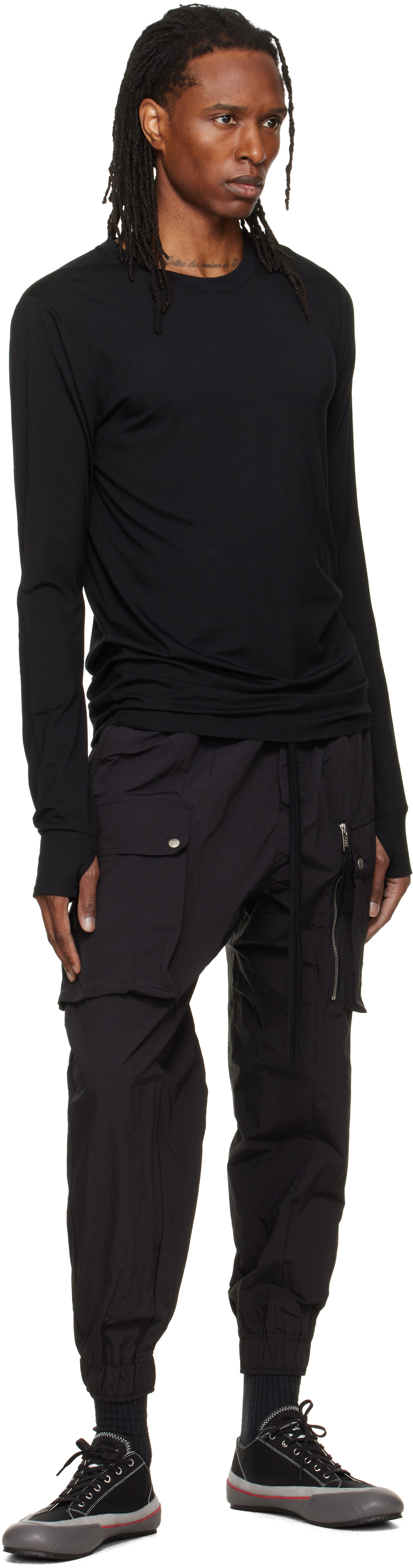 thom/krom - Pantalon cargo P 64 noir