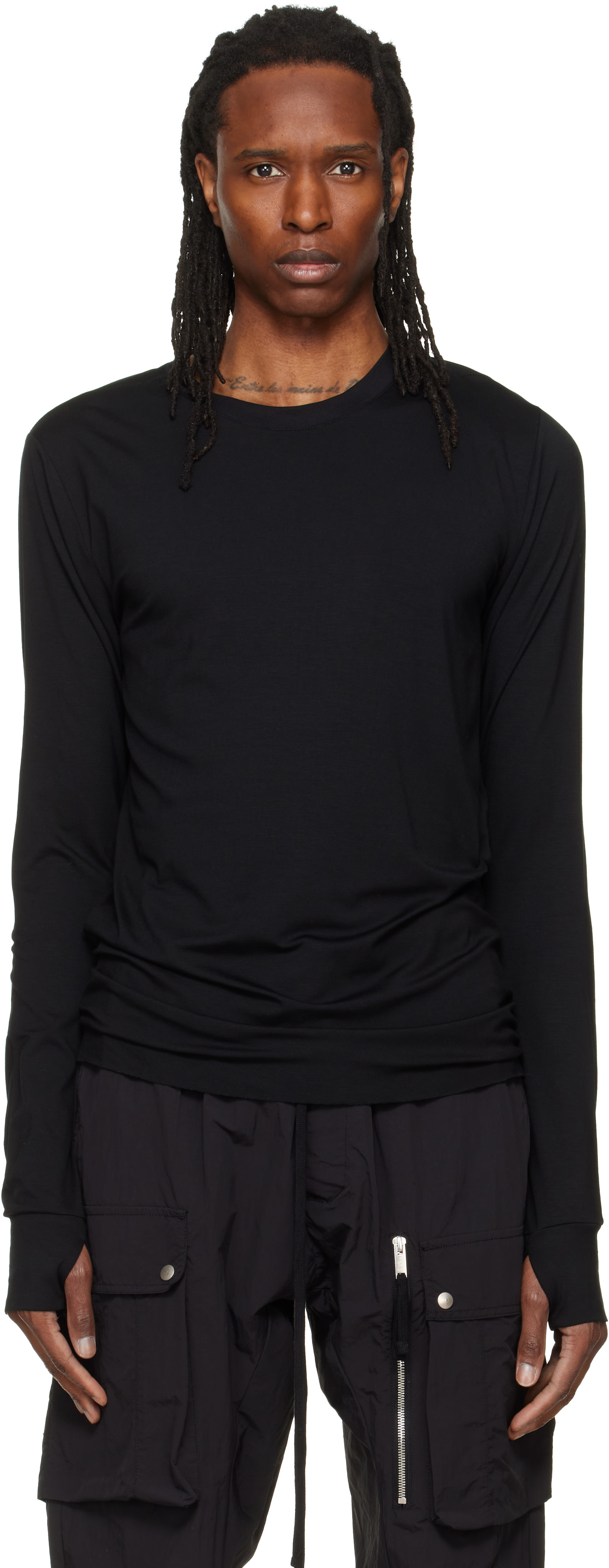 thom/krom: Black TS 970 T-shirt | SSENSE