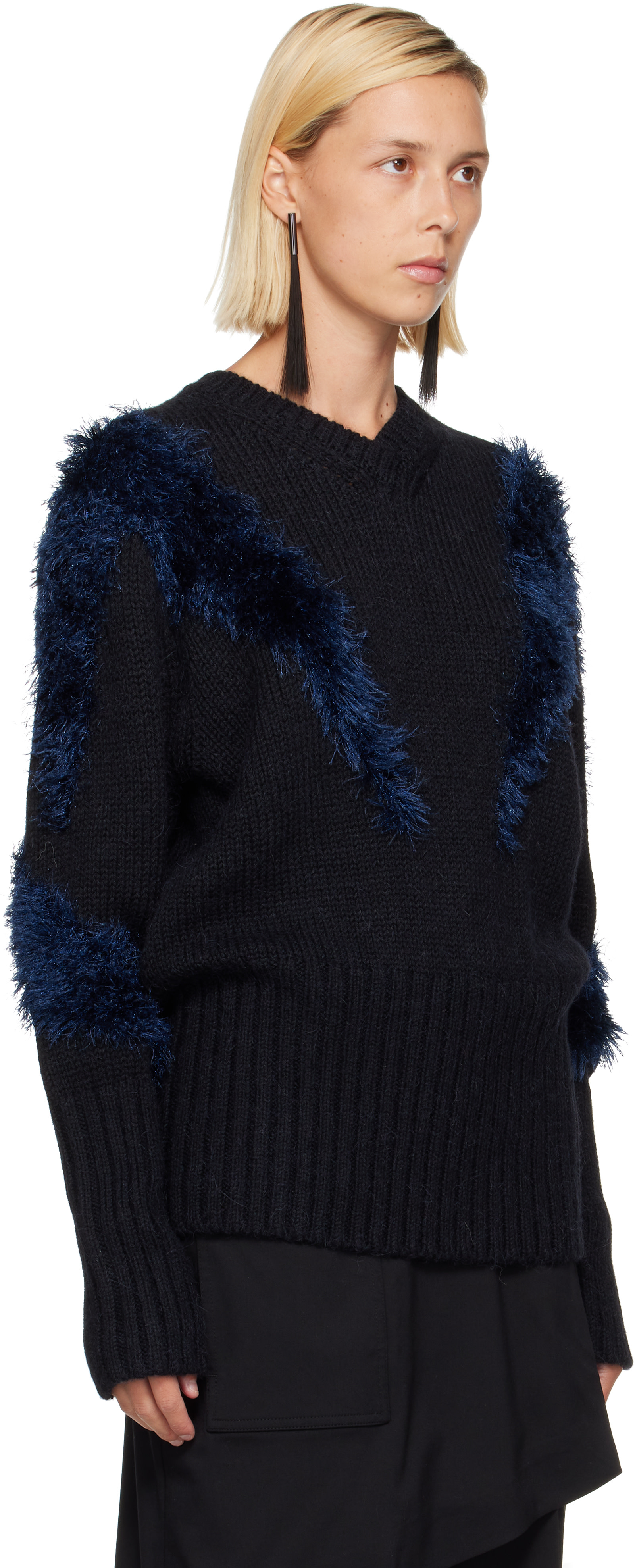 マッキントッシュ0002 セーター　kiko kostadinov Kiko Kostadinov: Black & Navy Macaw Sweater | SSENSE
