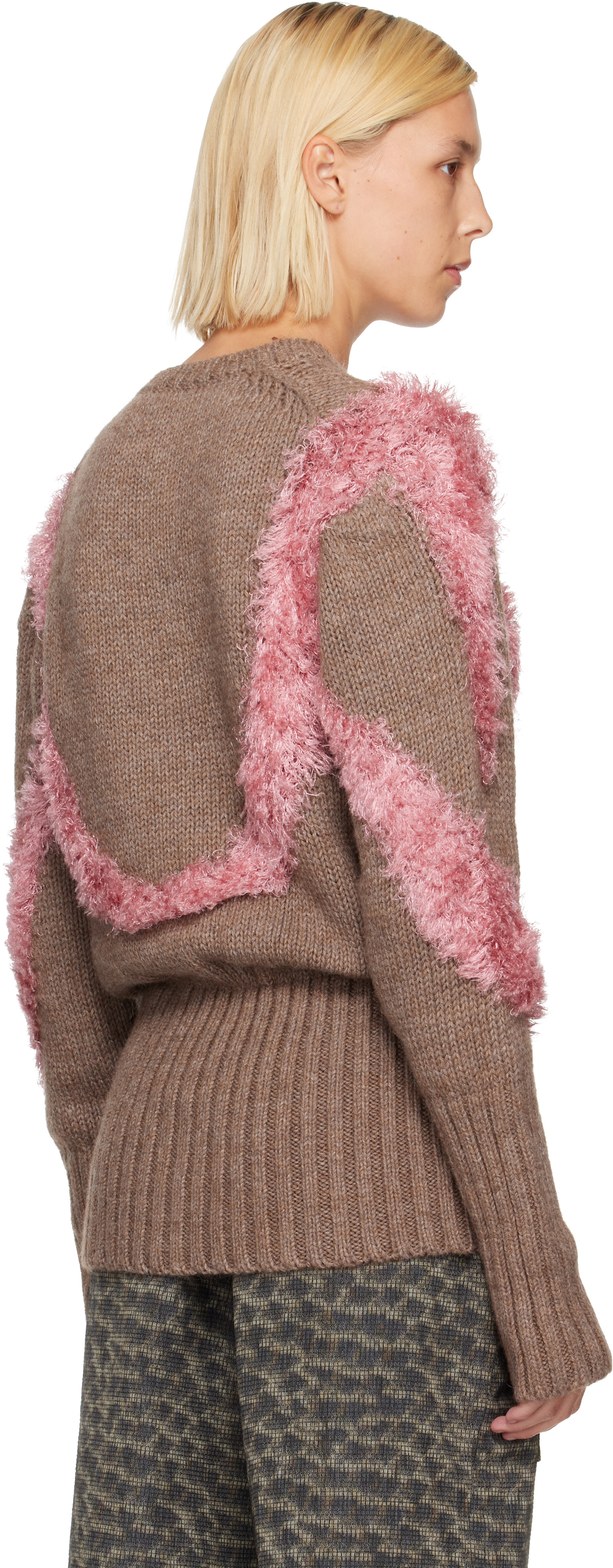 Kiko Kostadinov - Pull Macaw brun et rose