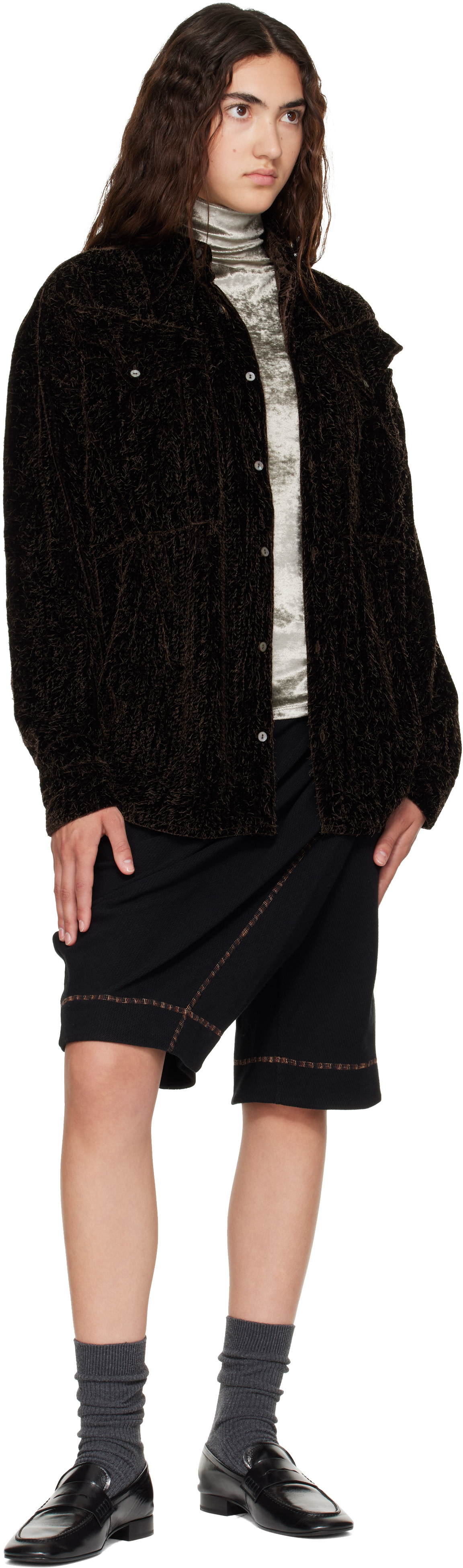 Kiko Kostadinov: Brown Weka Overshirt | SSENSE