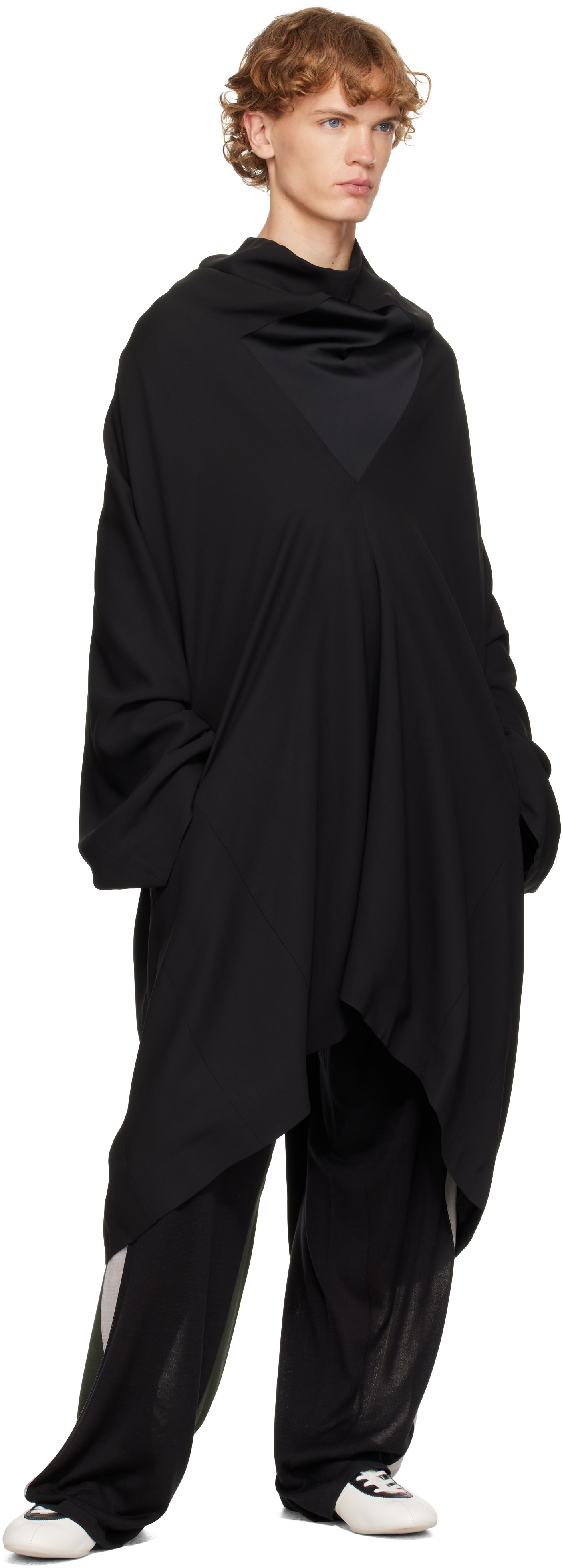 Kiko Kostadinov: Black Moder Tunic Coat | SSENSE