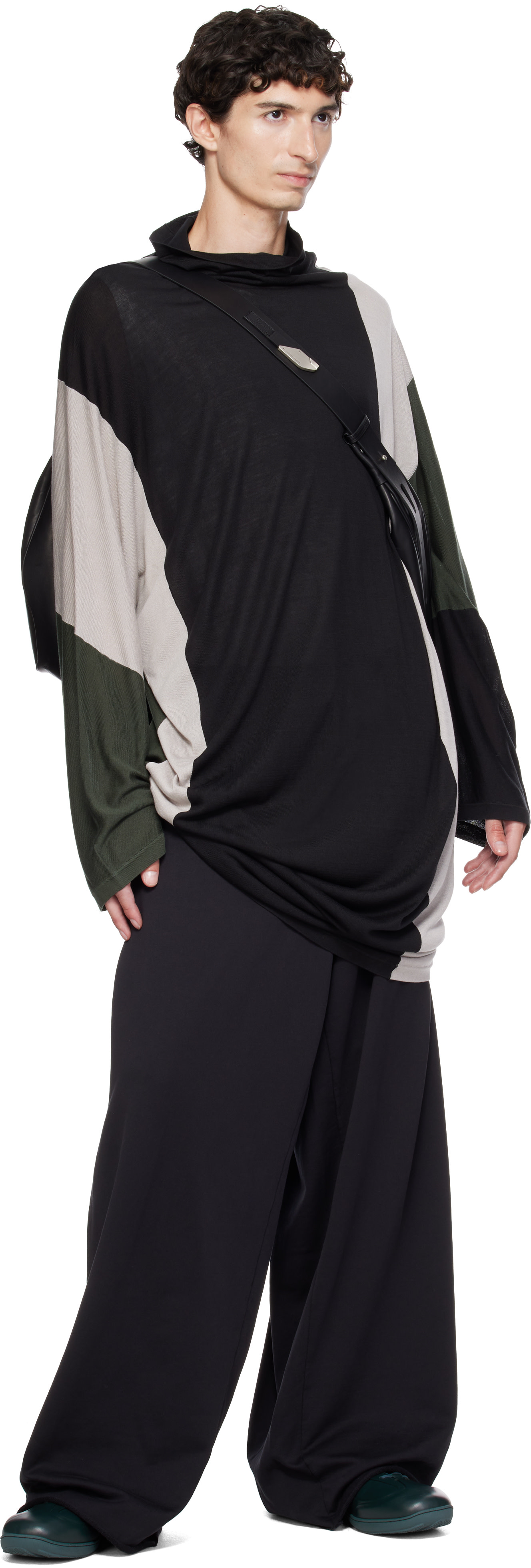 Kiko Kostadinov: Black Veleka Wide Trousers | SSENSE