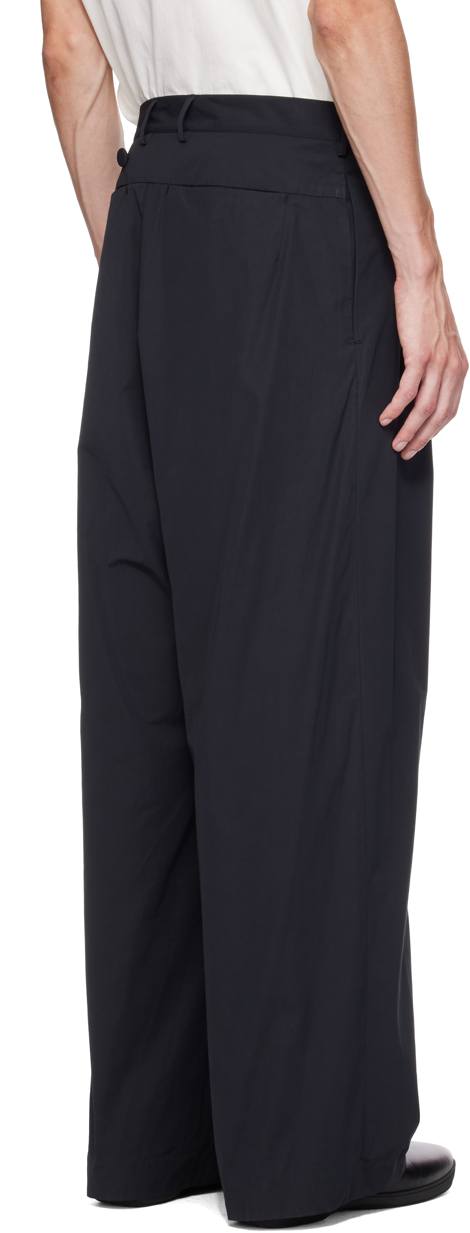 Kiko Kostadinov: Black Kippel Wrap Trousers | SSENSE Canada