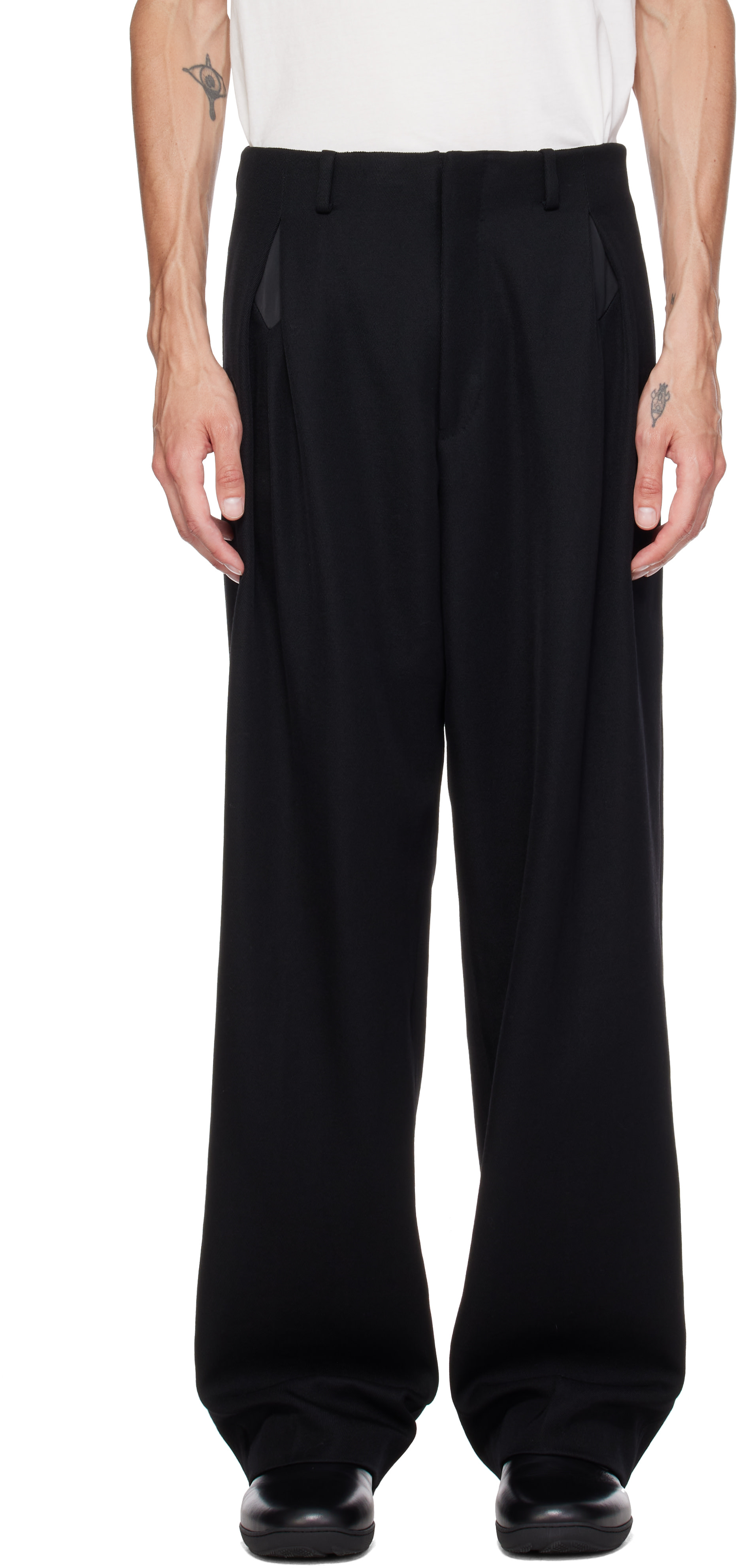 kiko kostadinov 00022017 パンツ Kiko Kostadinov: Black Votive Trousers | SSENSE