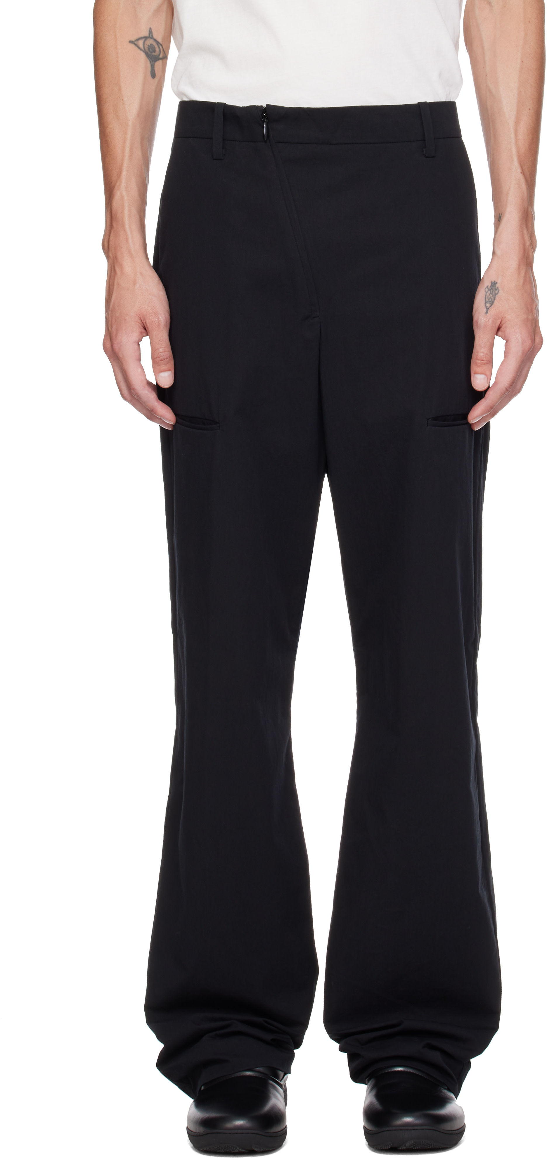 Kiko Kostadinov: Black Graatsma Trousers | SSENSE Canada