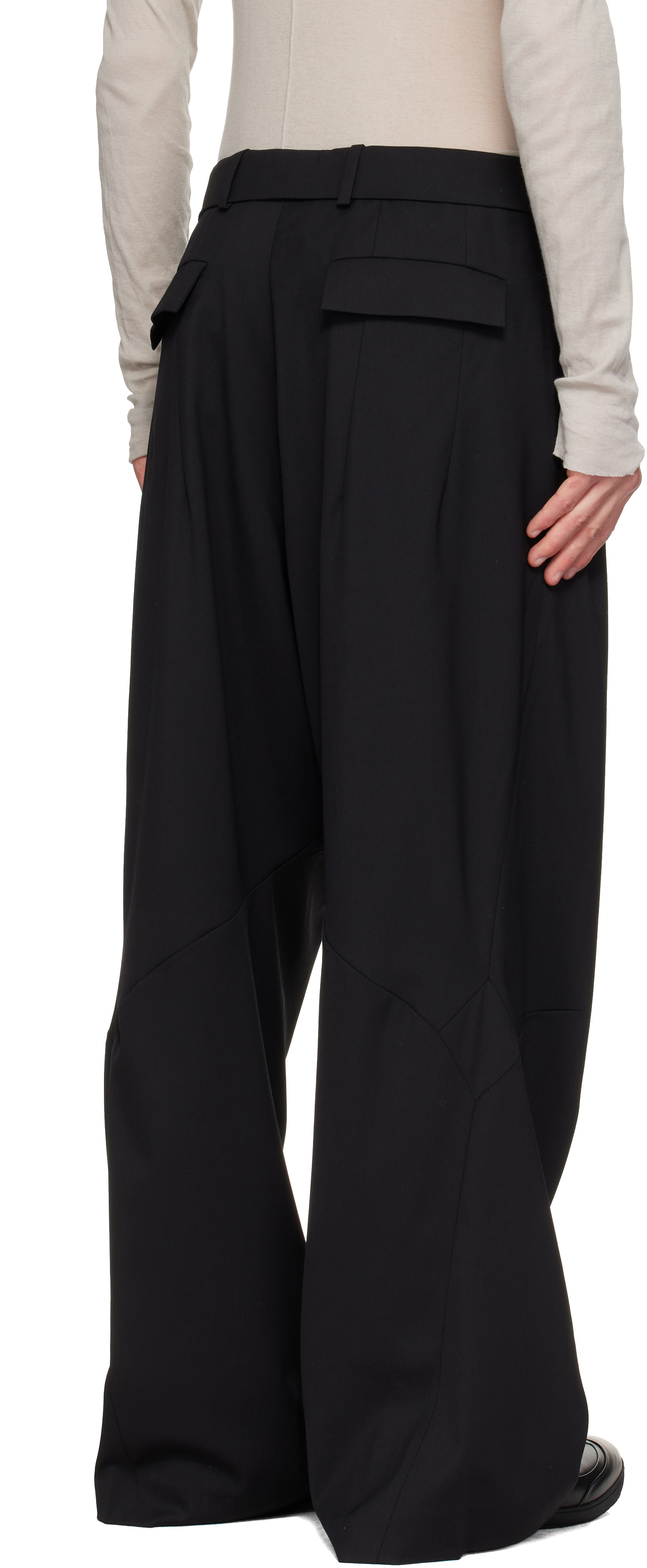 Kiko Kostadinov: Black Helmond Trousers | SSENSE