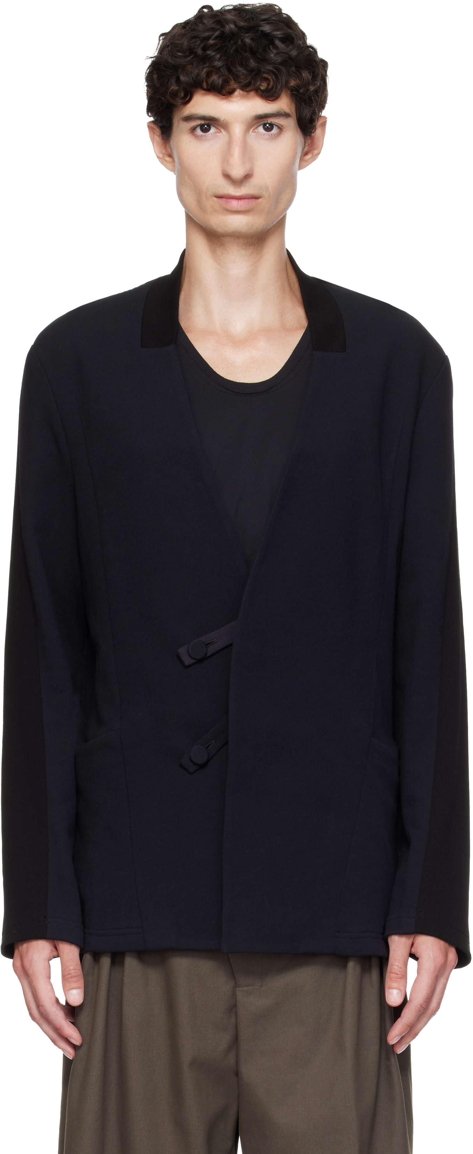 Kiko Kostadinov: Black Koru Slim Blazer | SSENSE