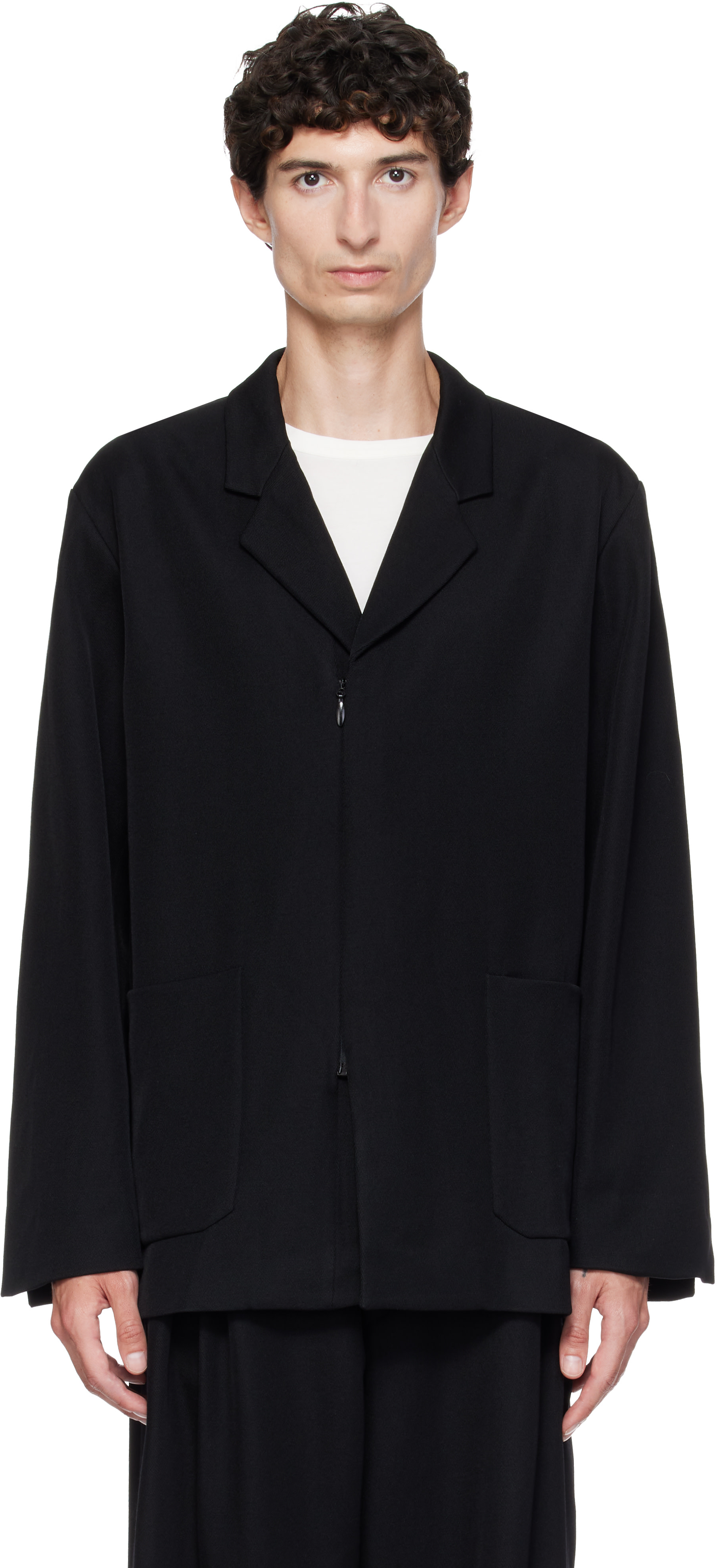 Kiko Kostadinov リバーシブルブルゾン Kiko Kostadinov: Black Votive Zip Blazer | SSENSE