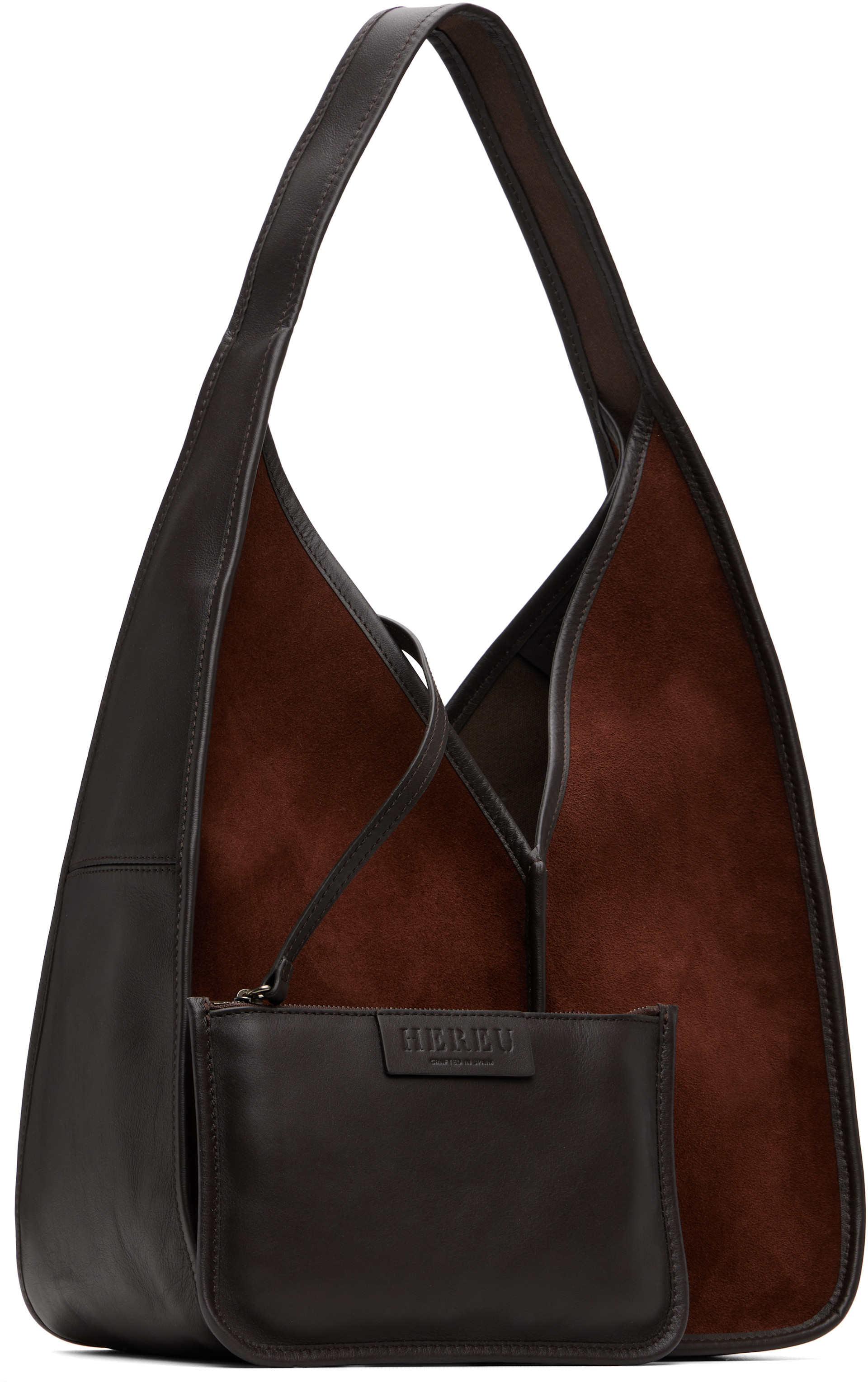 HEREU - Sac Calella brun en suède